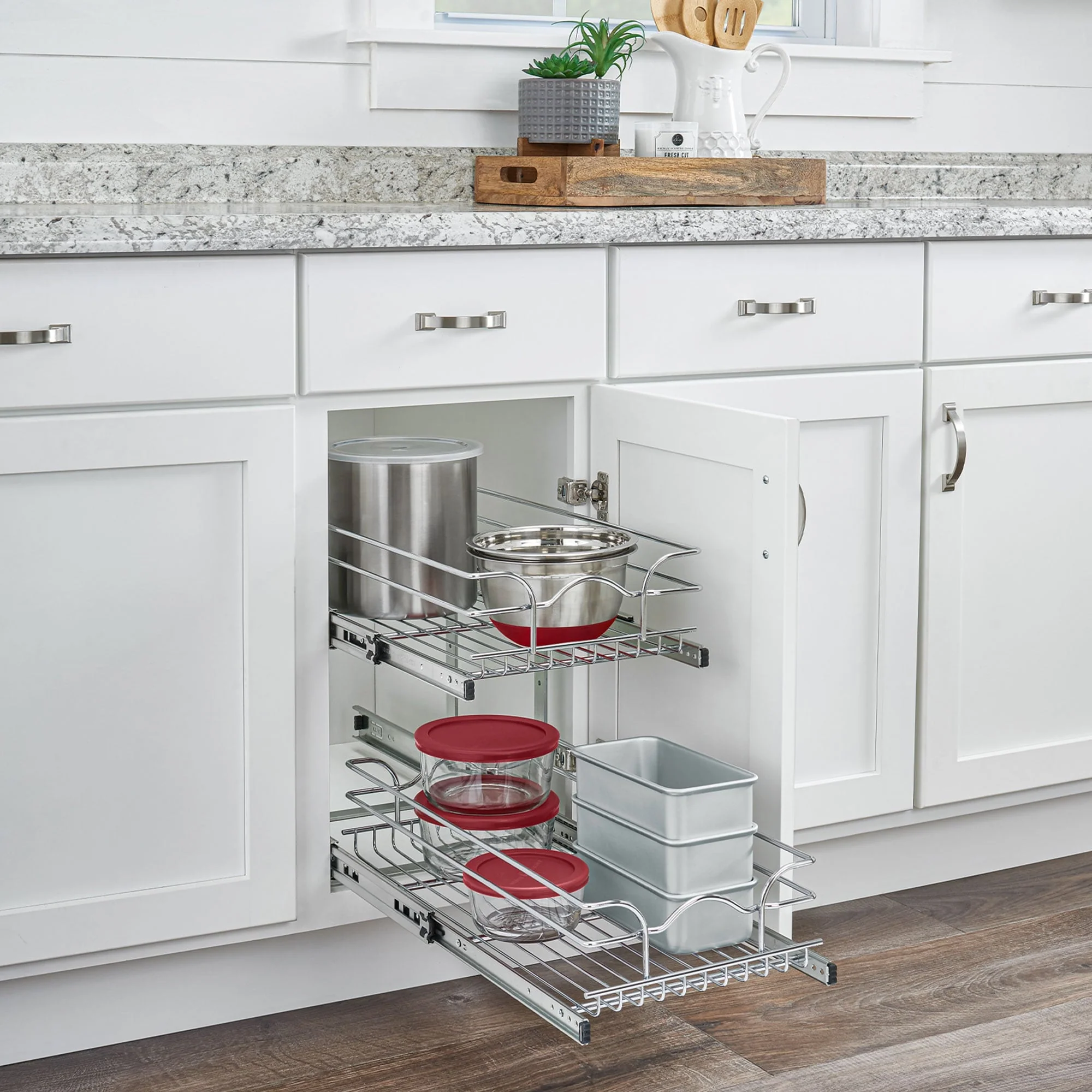 Rev-A-Shelf Kitchen Cabinet Pullout Shelf Organizer, 24 x 22 In, 5WB2-2422-CR-1