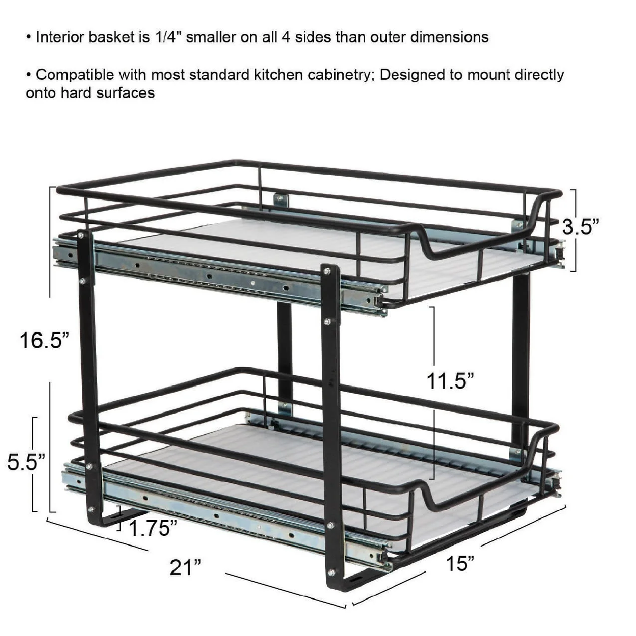 Household Essentials Multipurpose Pull-Out/Slide-Out Storage Organizer