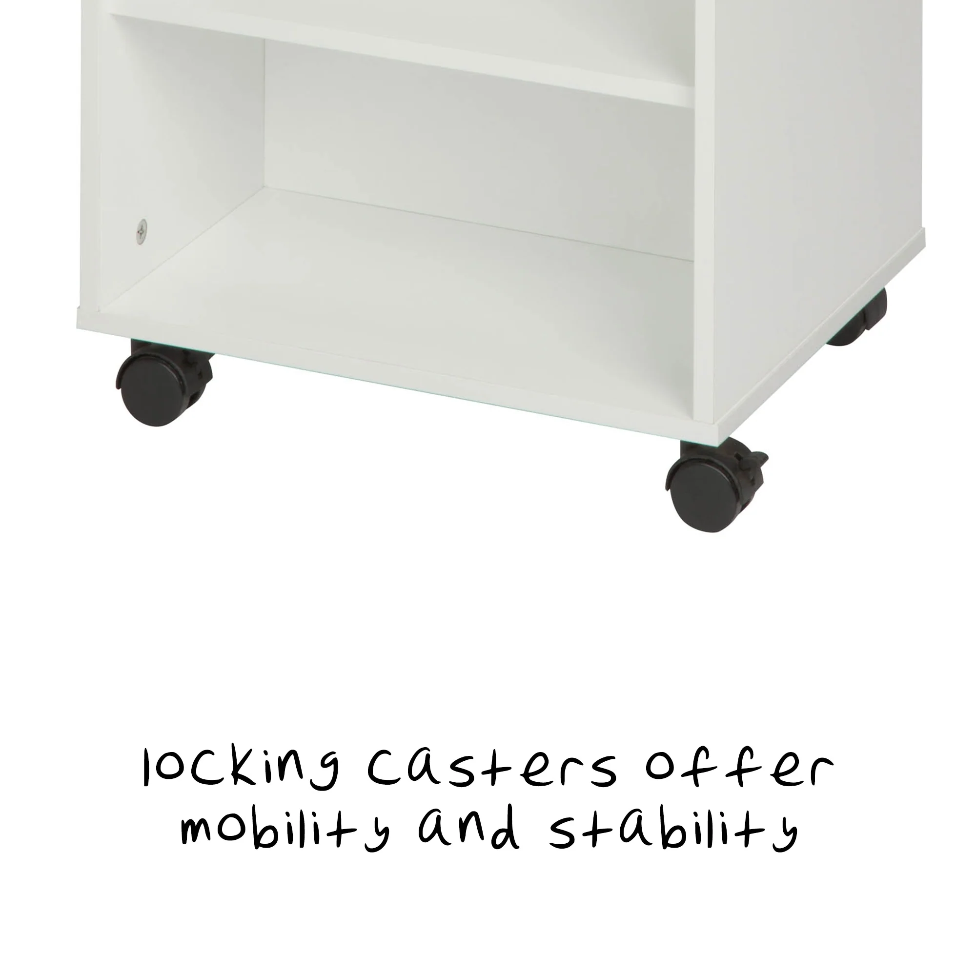 Honey-Can-Do White 3-Drawer Craft Cart with Gift Wrap Storage