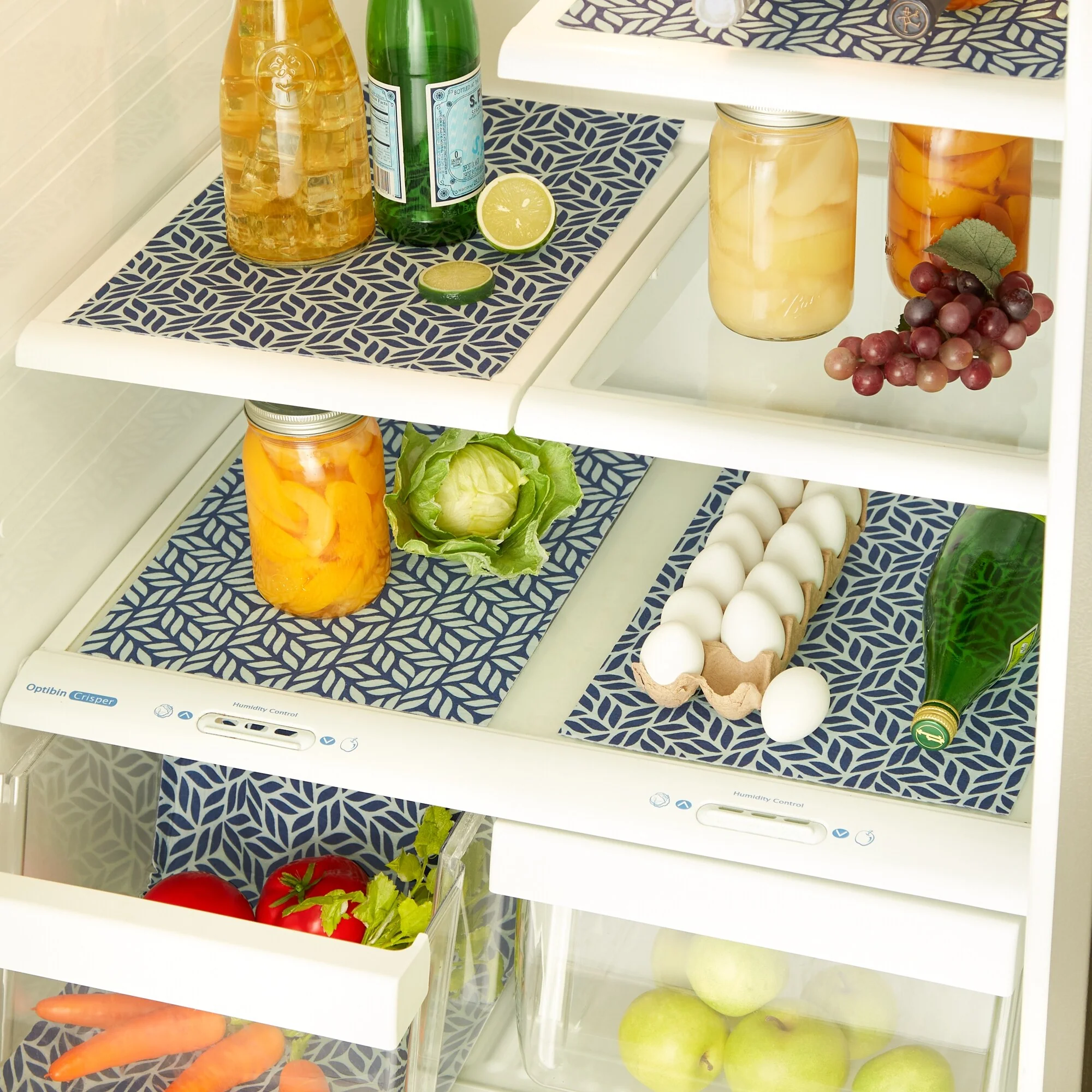 DII Nautical Blue Market Print Fridge Liner (Set of 6)