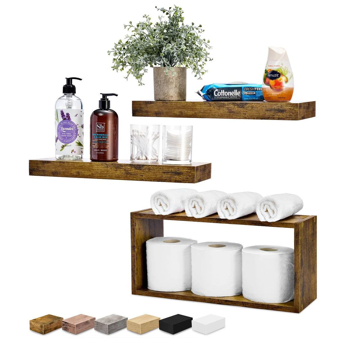Sorbus Floating Shelves for Wall Set of 3 - 16