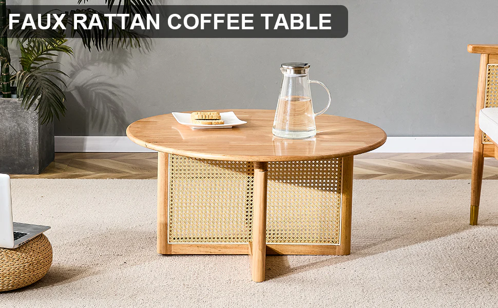 Naturally Elegant Wooden Coffee Table