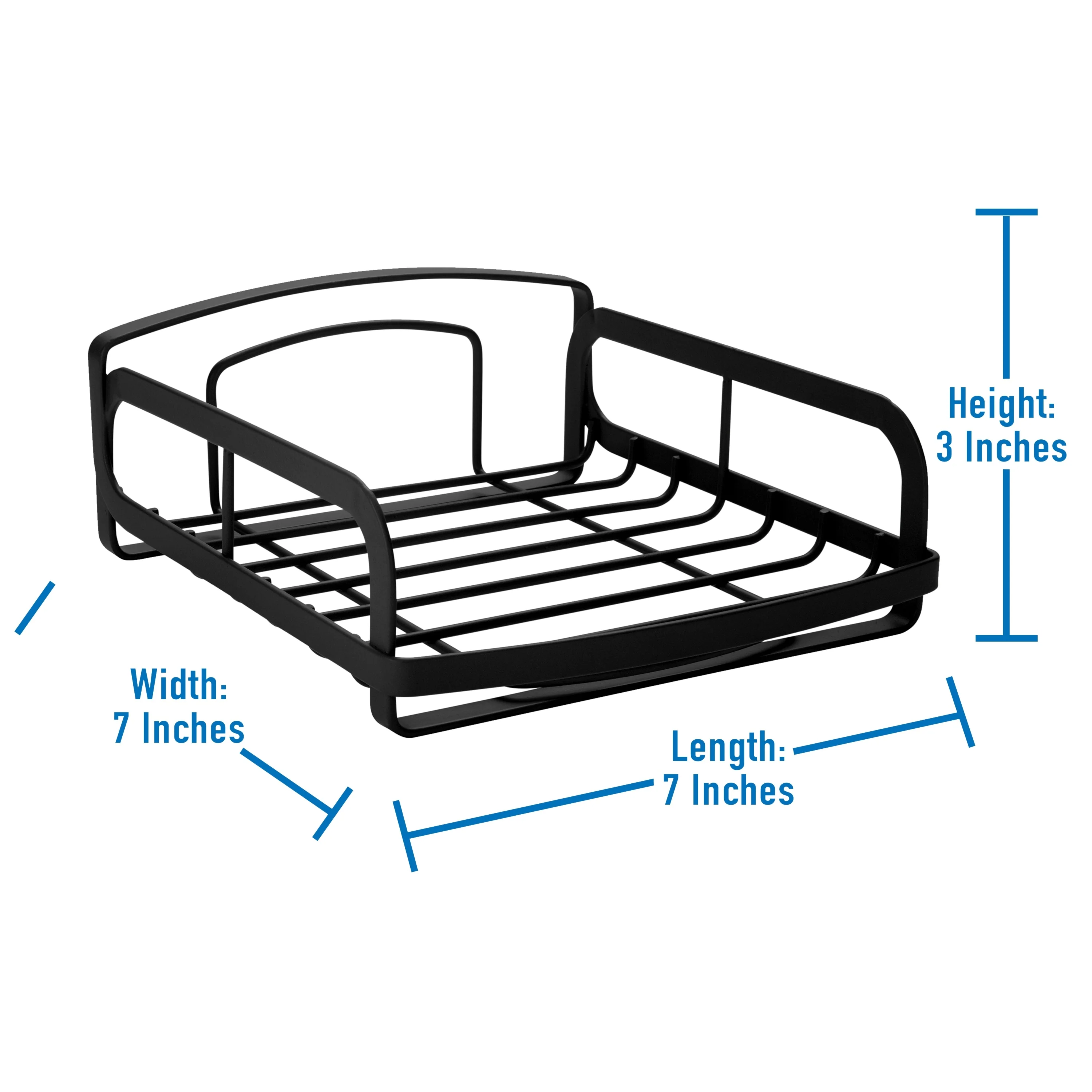 Kitchen Details Industrial Collection Napkin Holder in Matte Black - 7.5