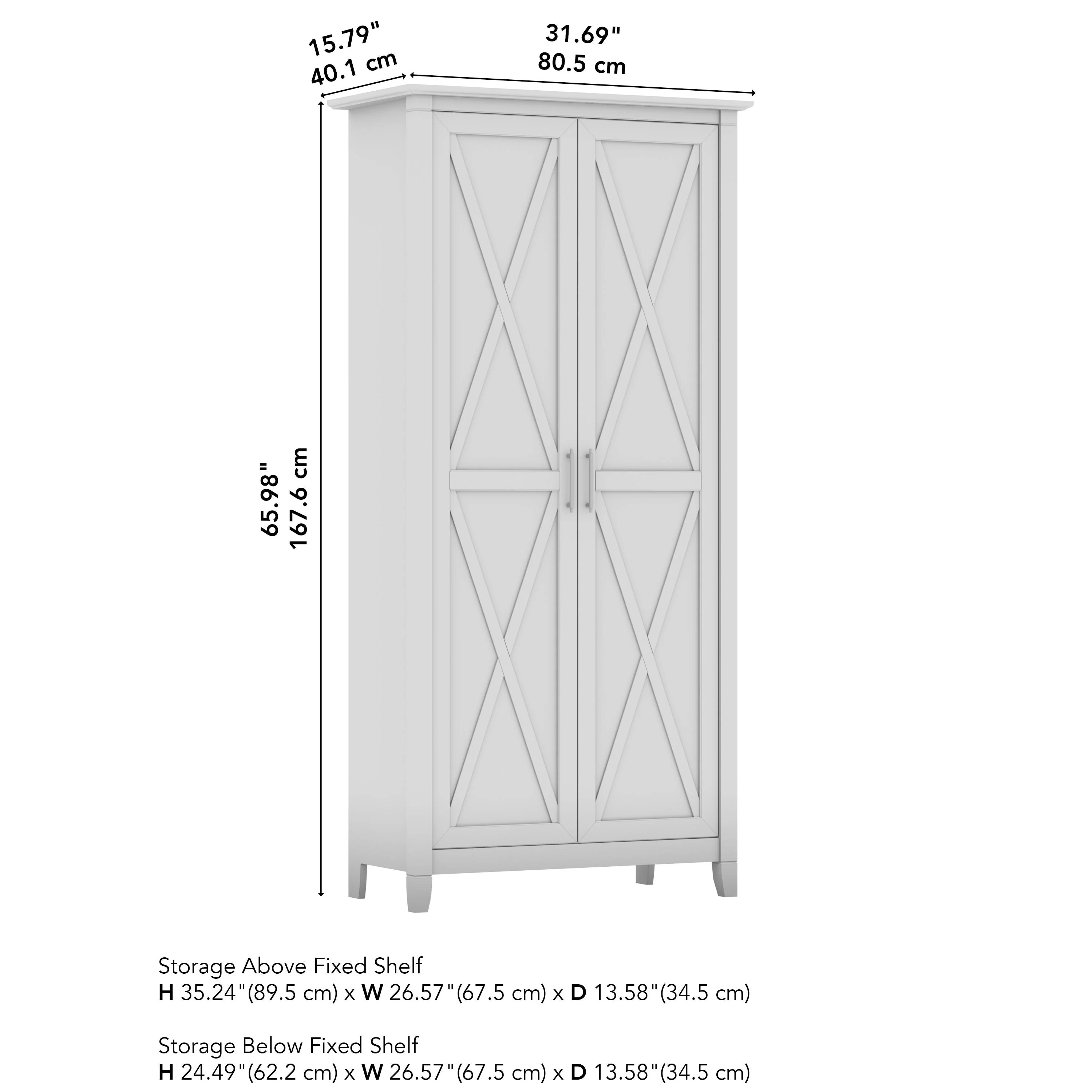 Key West Tall Kitchen Pantry Cabinet with Doors by Bush Furniture