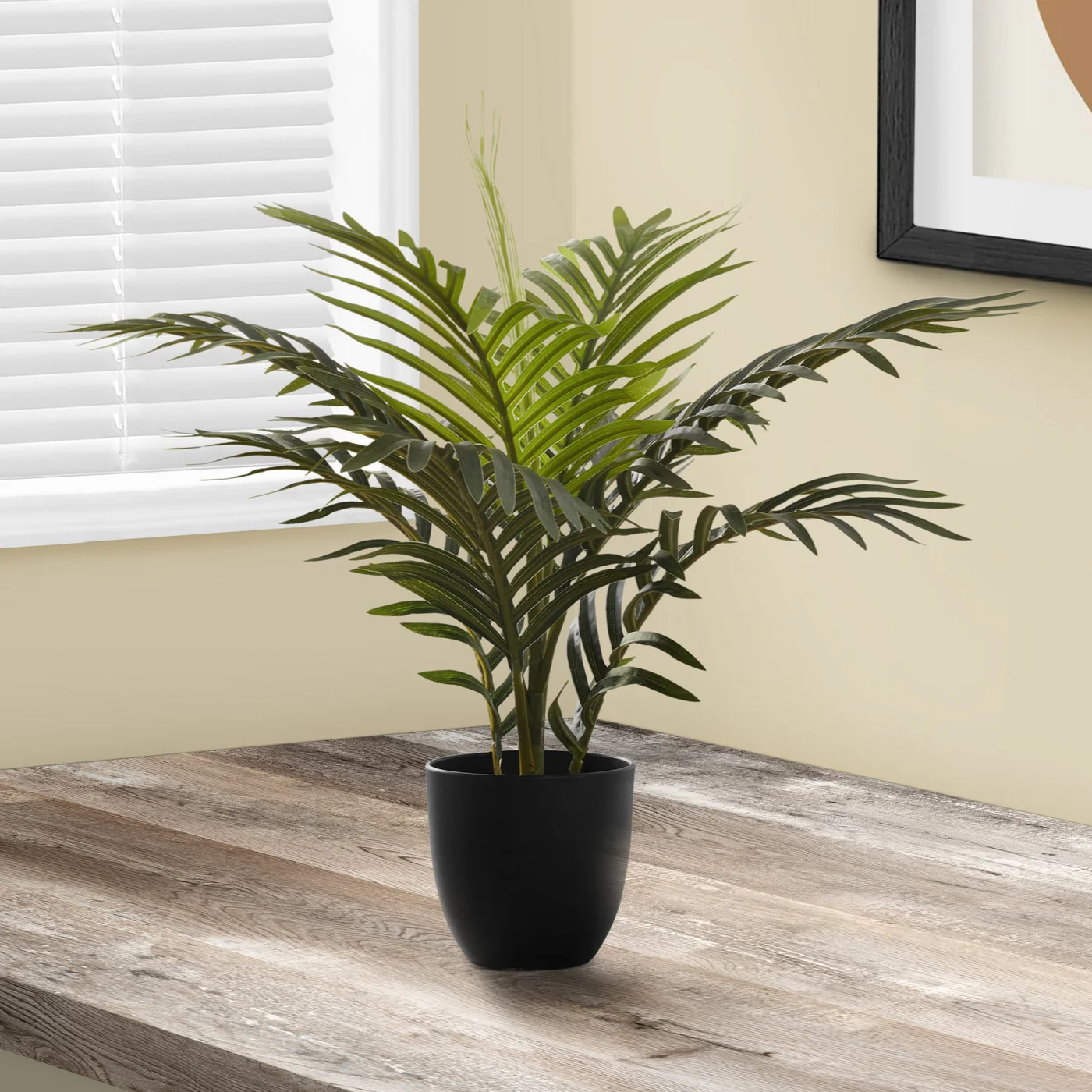 20 Tall Artificial Palm Plant with Black Pot