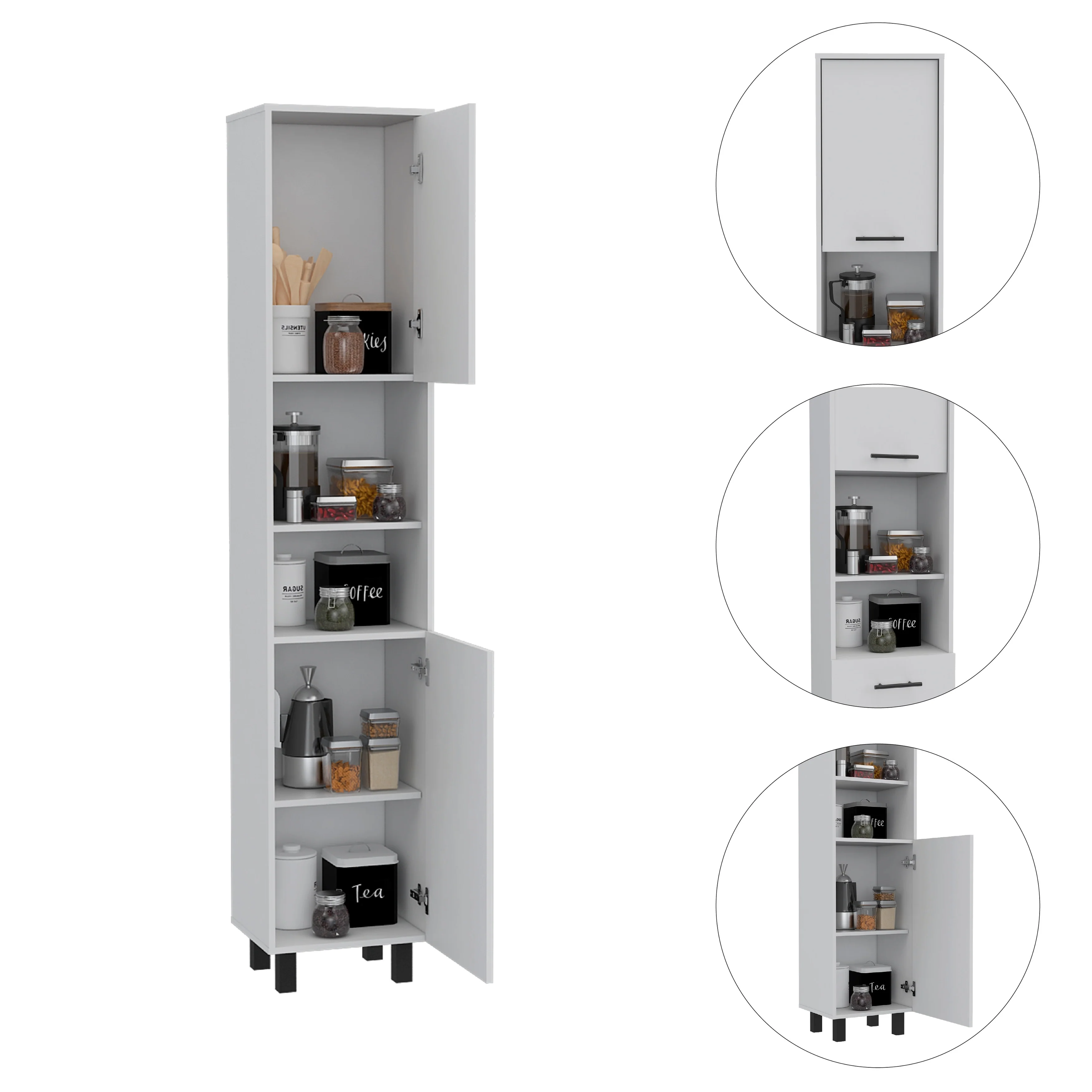 FM Furniture Sheffield 2-Door Pantry Cabinet