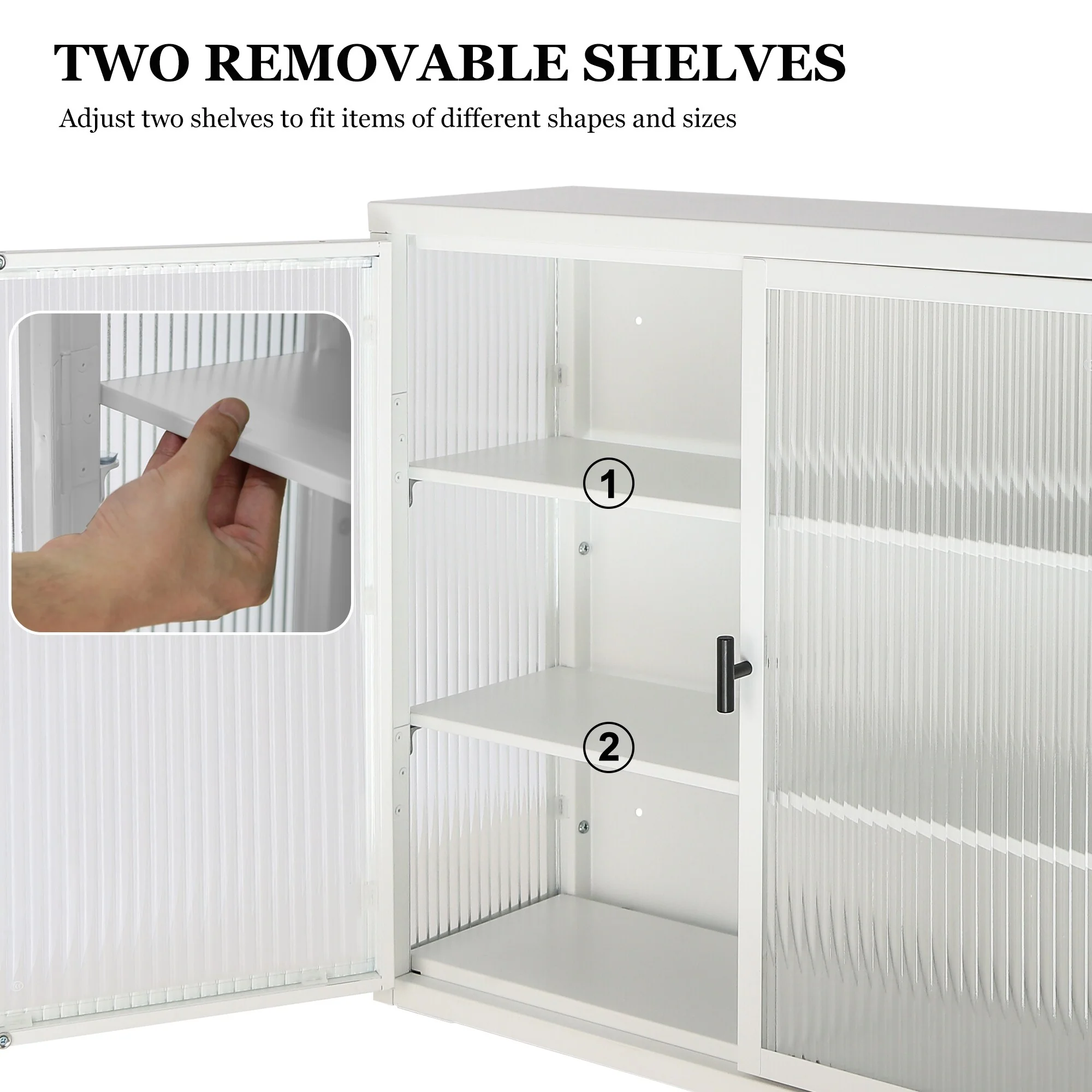 Retro Style Glass Door Wall Cabinet