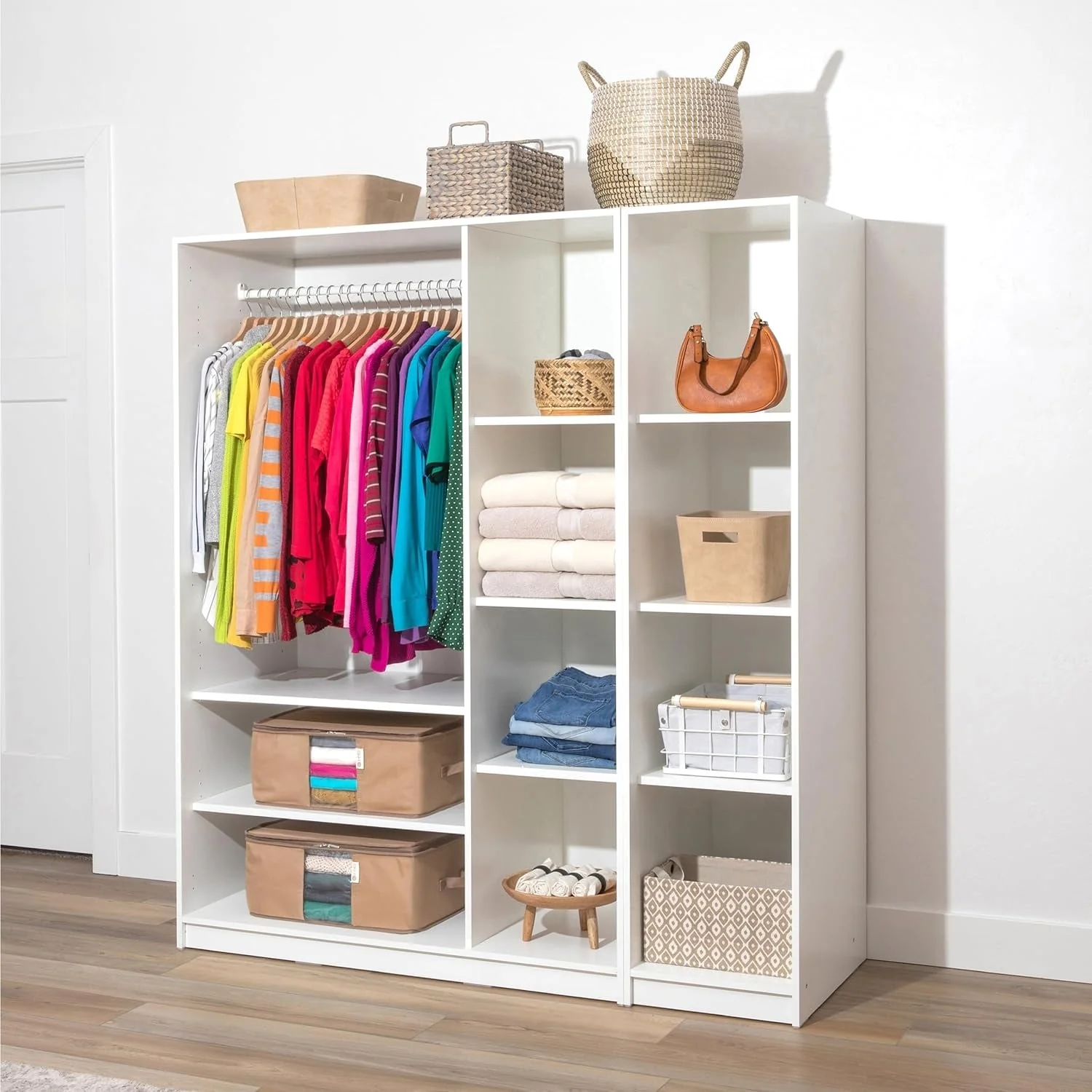 Clothes Storage Bag Organizer with Cedar Insert to Protect from Moths, Moist, Dirt, Dust etc. - Set of 2 Bags