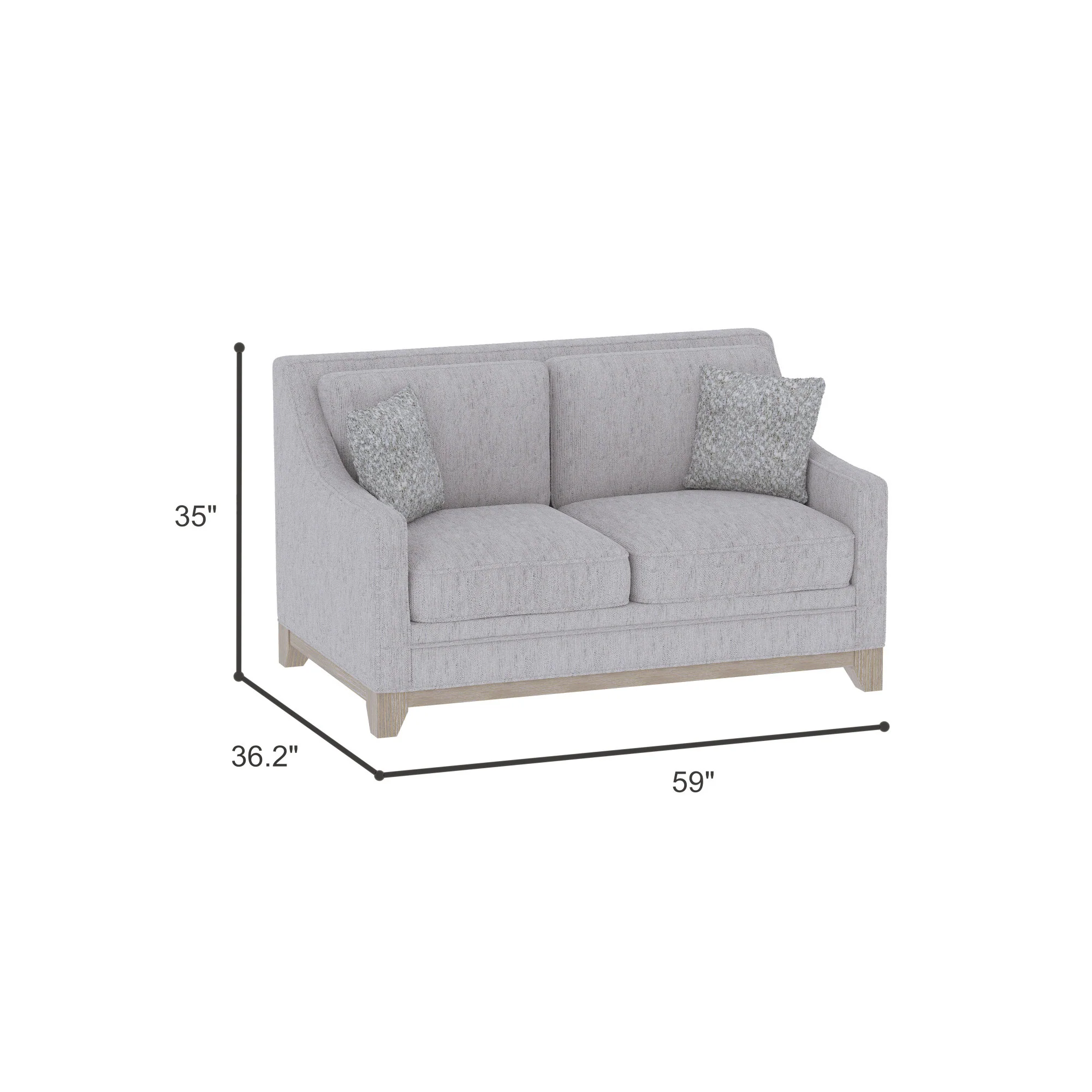 Honra Gray Loveseat