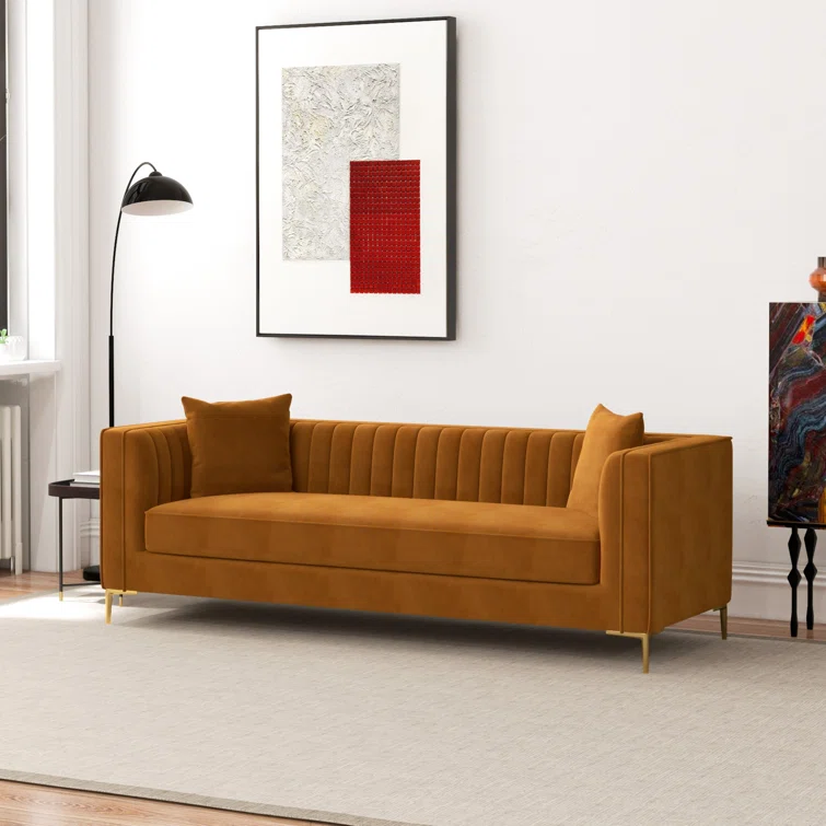 Jacqueline 90.5'' Velvet Sofa