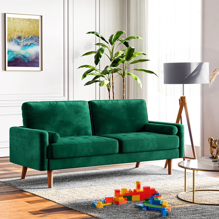 Enedelia 69.3'' W Velvet Loveseat Upholstered Sofa