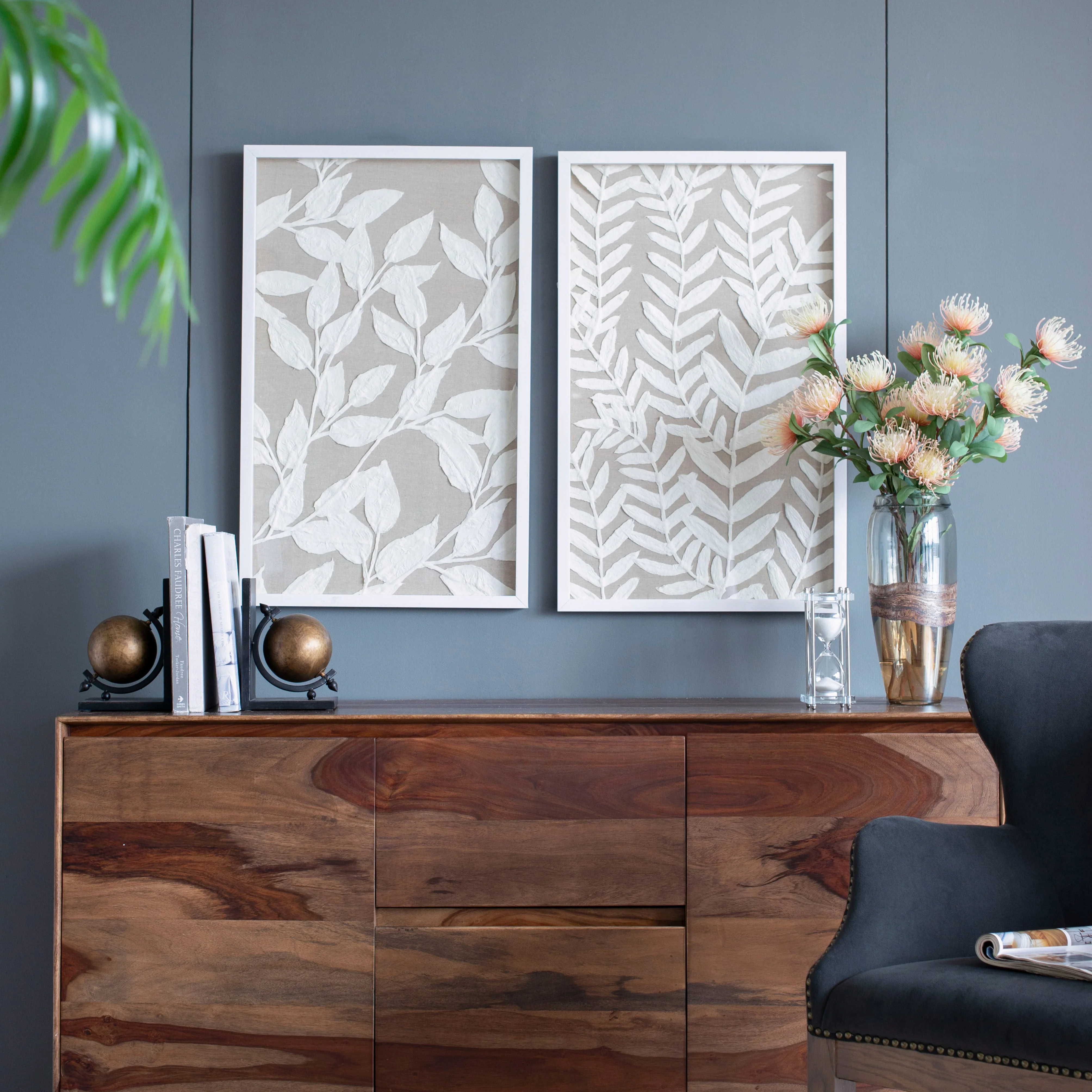 2-Piece Wall Decor Set with Paper Frame