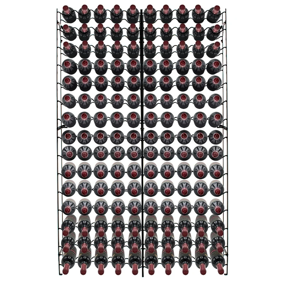 Freestanding Metal Wine Rack - Up to 150 Wine Bottles