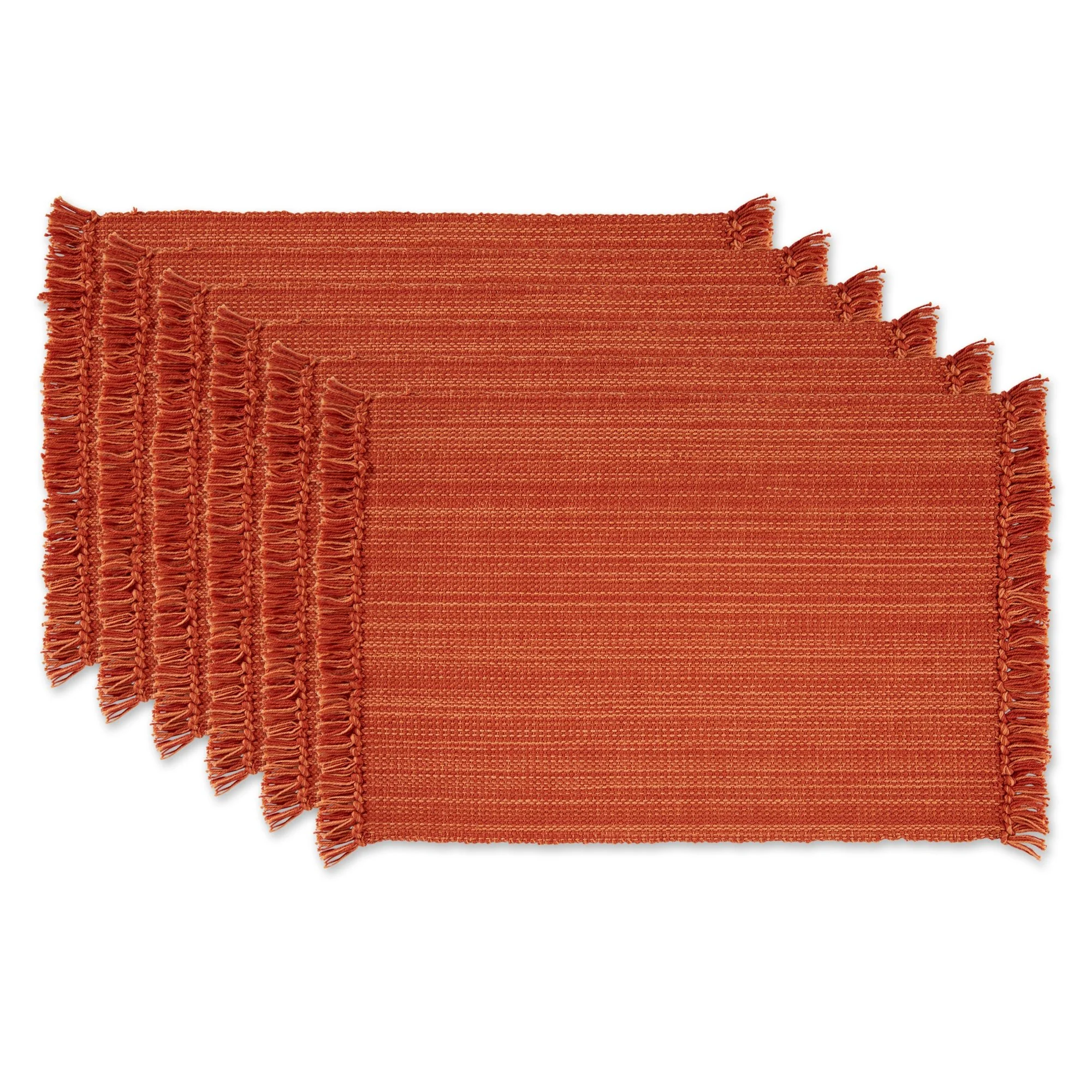 Spice Variegated Fringe Placemats, Set Of 6