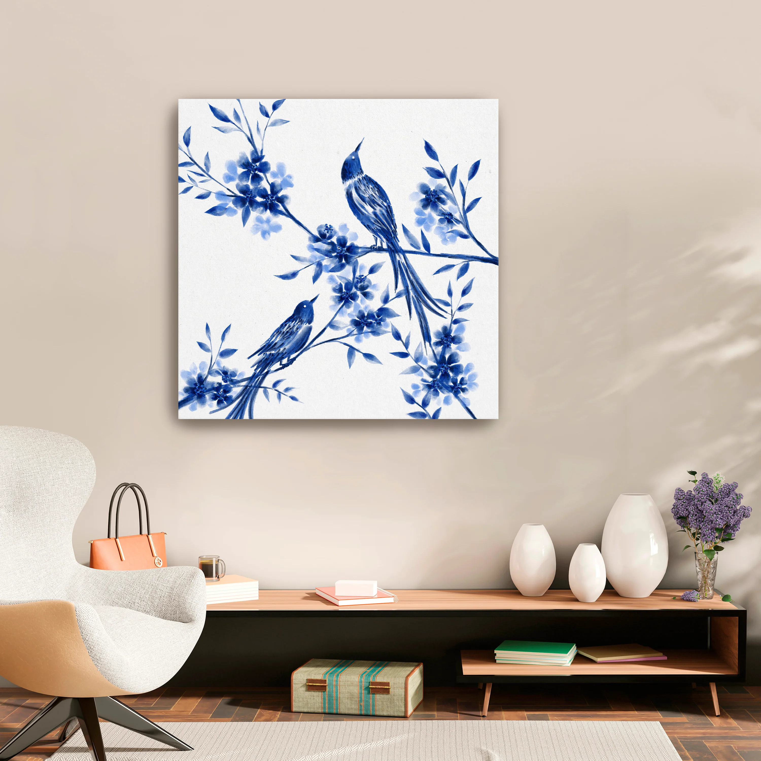 Blue Wings Canvas Giclee
