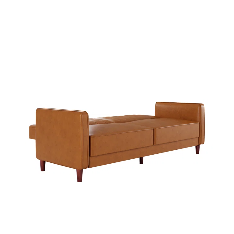 Seylow 81.5'' Faux Leather Convertible Sofa