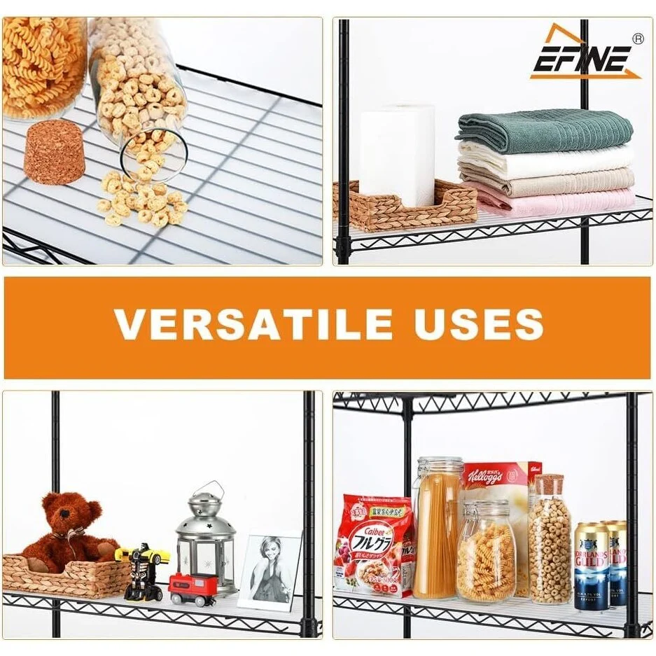 5-Shelf Heavy Duty Carbon Steel Shelving Unit 150lbs/Shelf