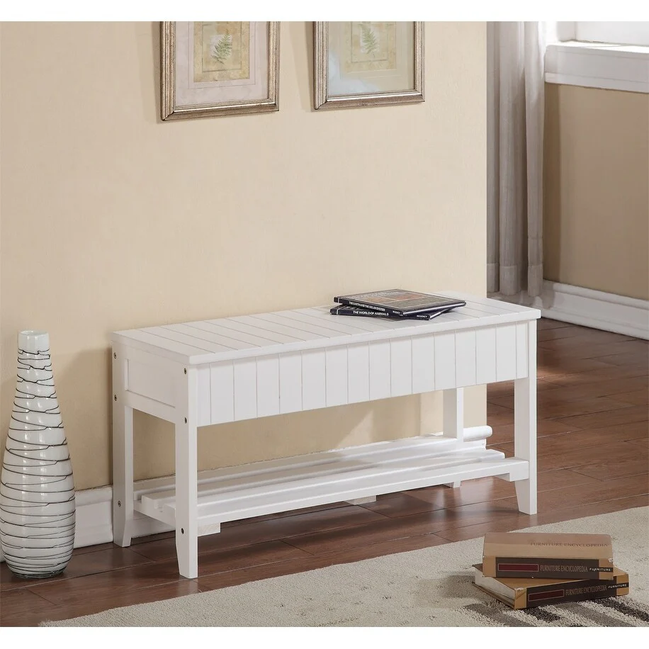 Quality Solid Wood Shoe Bench with Storage