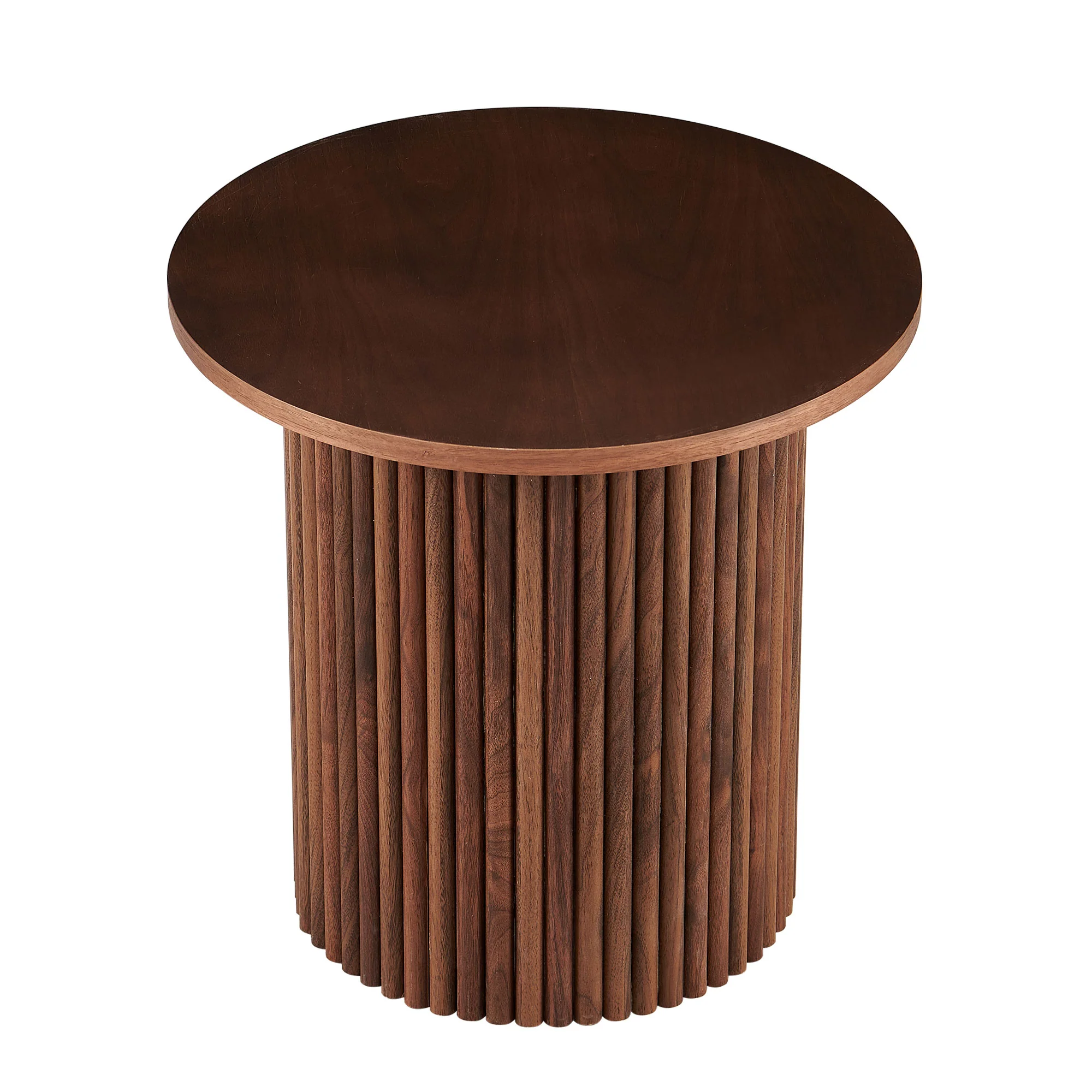 Fantasia Round Coffee Table Set with Column Design, Set of 2