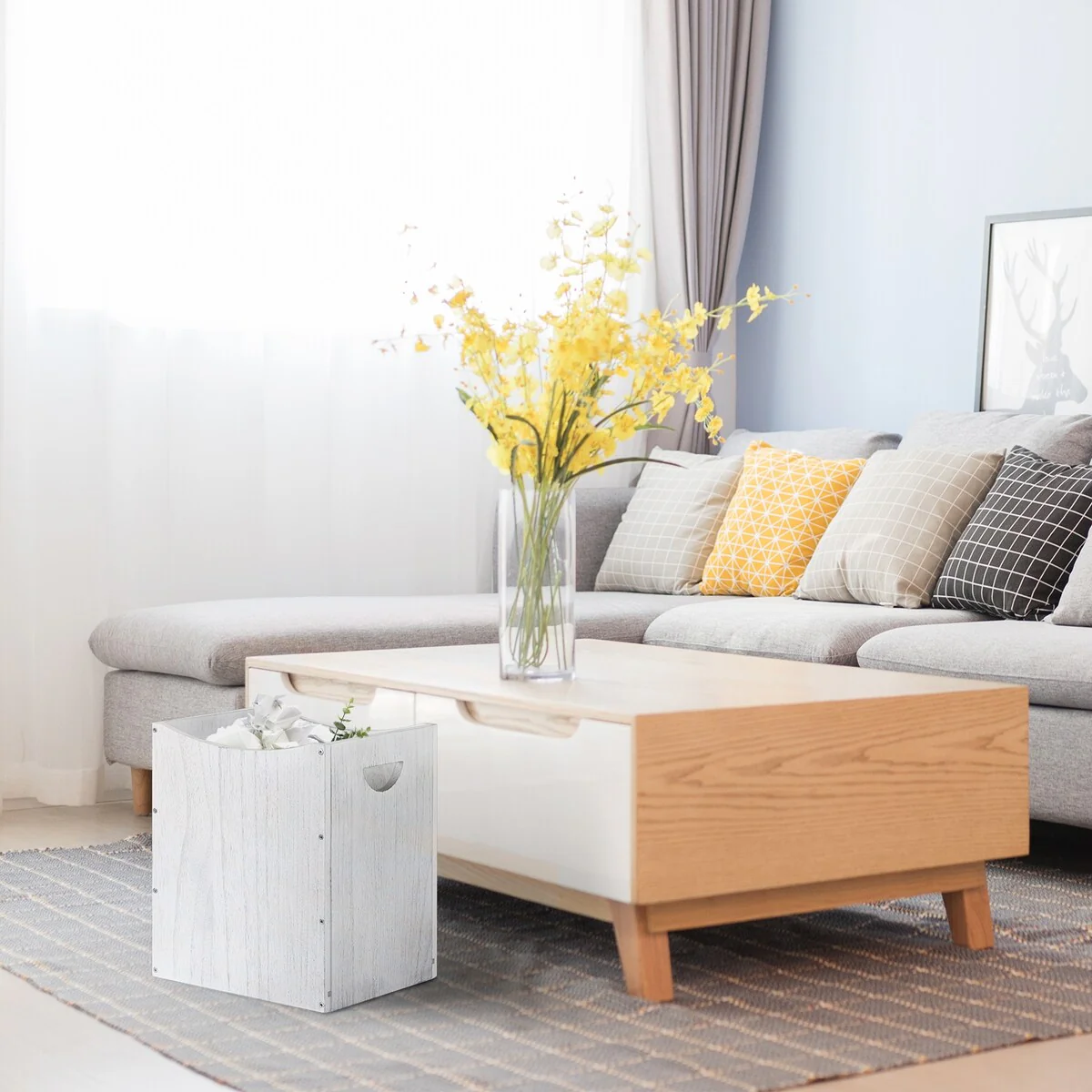 Wood Trash Can 5.3 Gallon