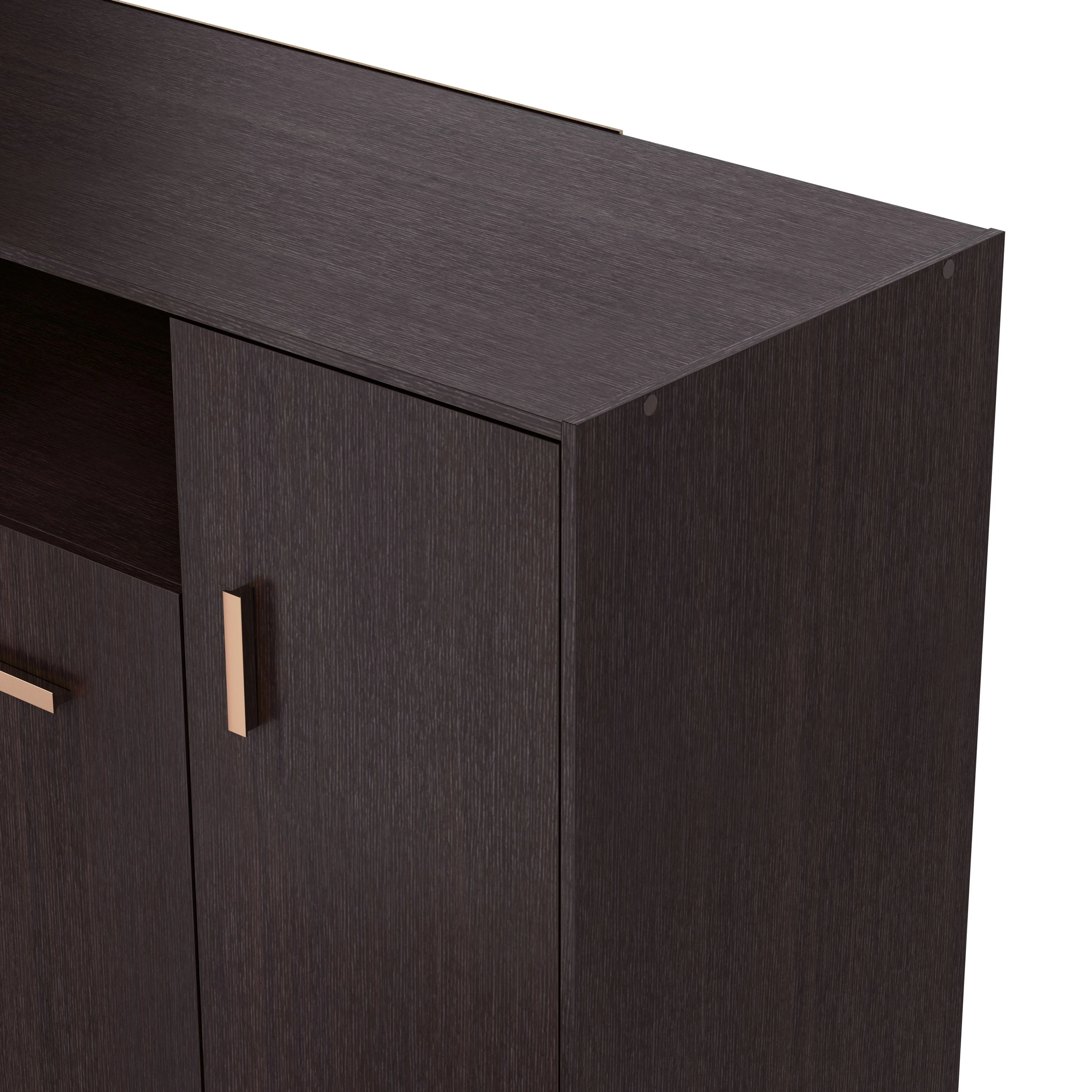 DH BASIC Modern 32-inch 20-Pair Shoe Cabinet with Adjustable Shelf and Metal Handle