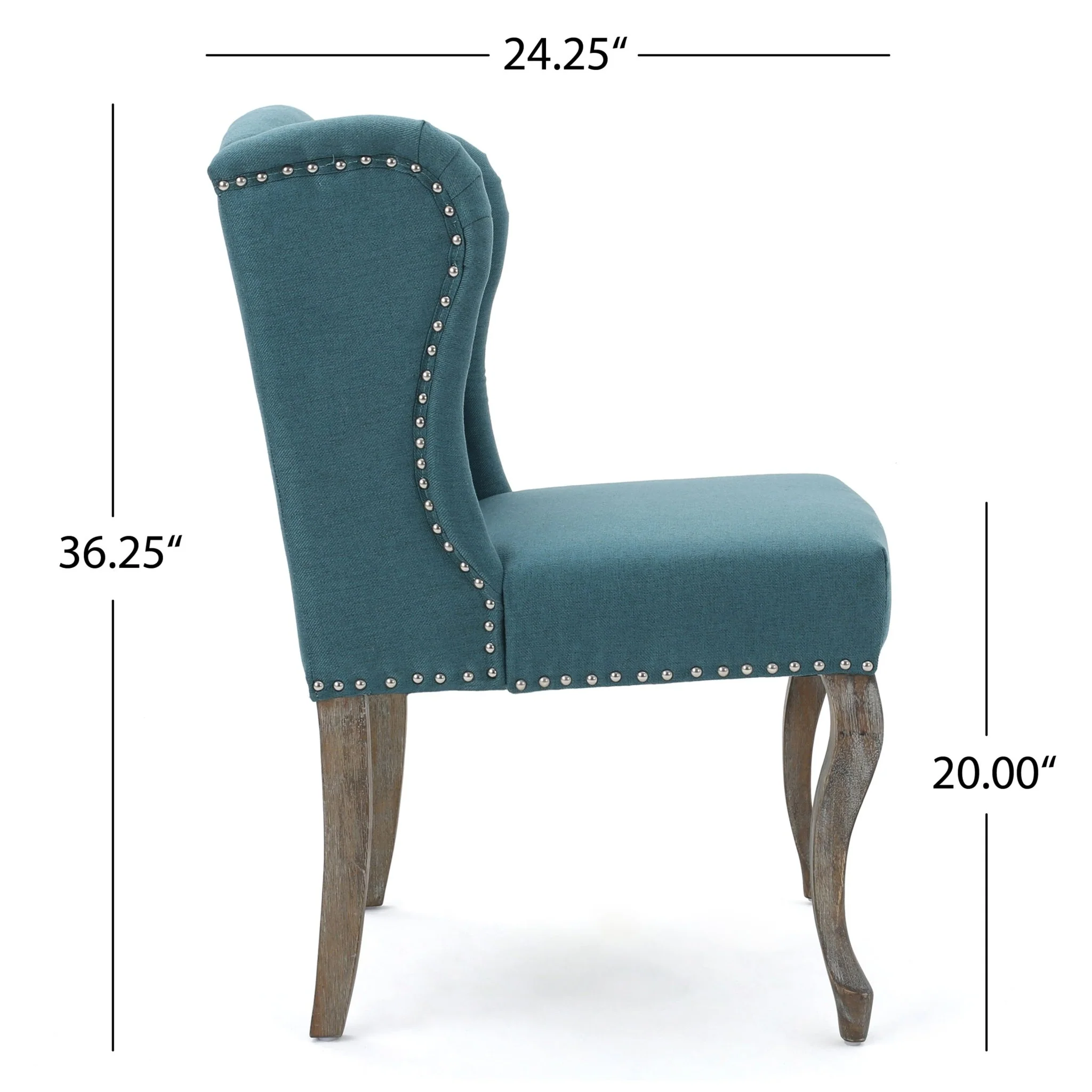 Valsa Upholstered Accent Chair with Nailhead Trim and Wing Back