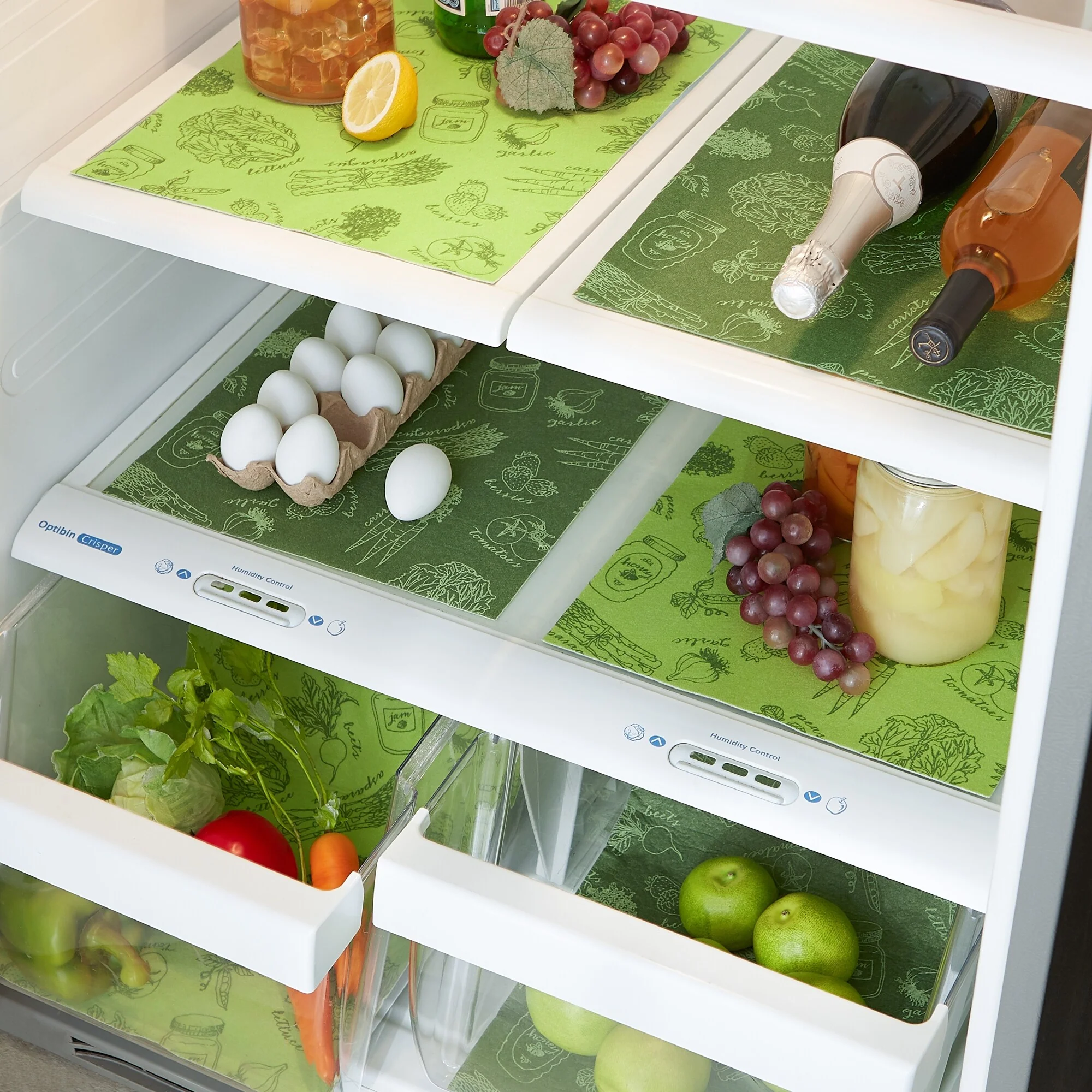 DII Nautical Blue Market Print Fridge Liner (Set of 6)