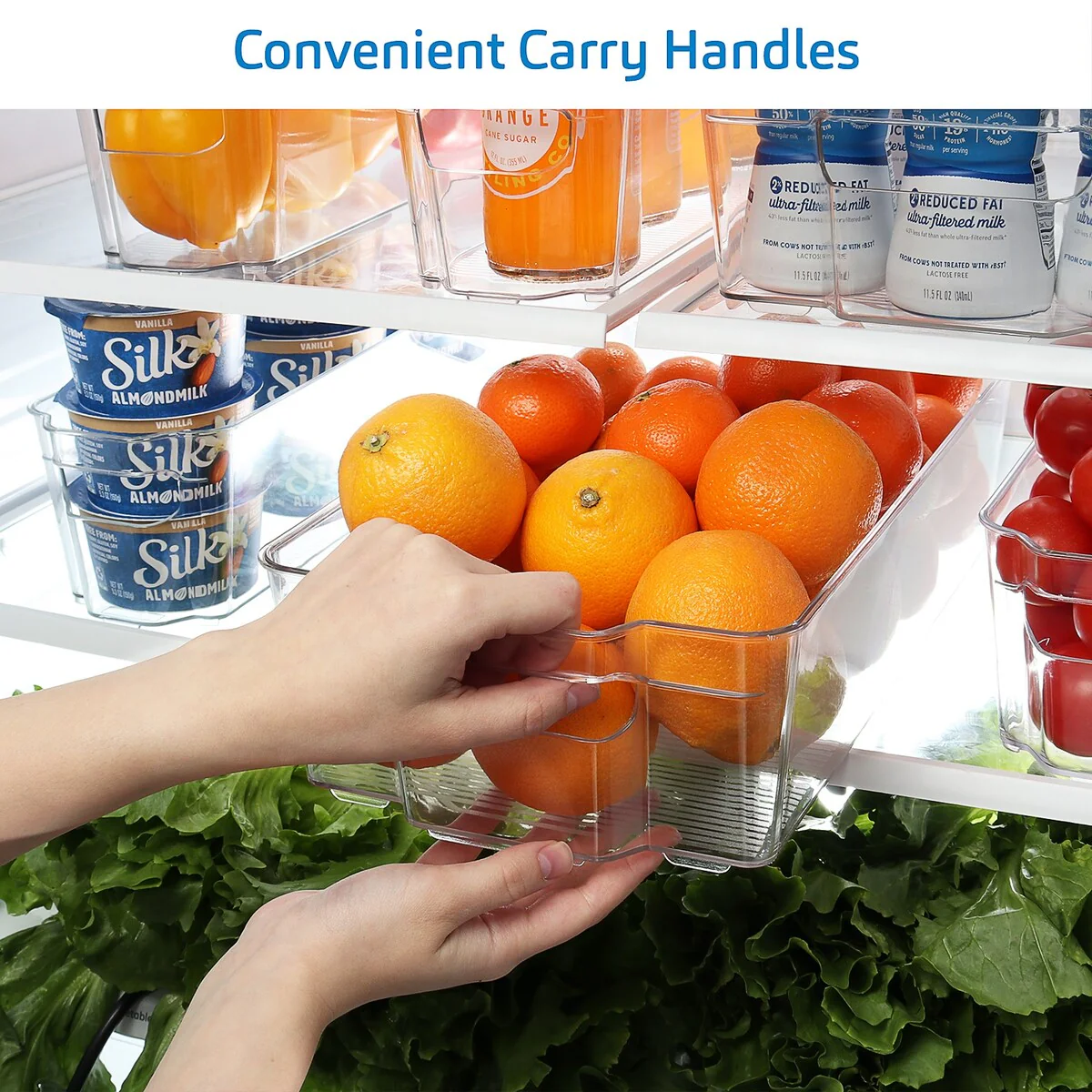 StorageBud Stackable Fridge Organizer Bins