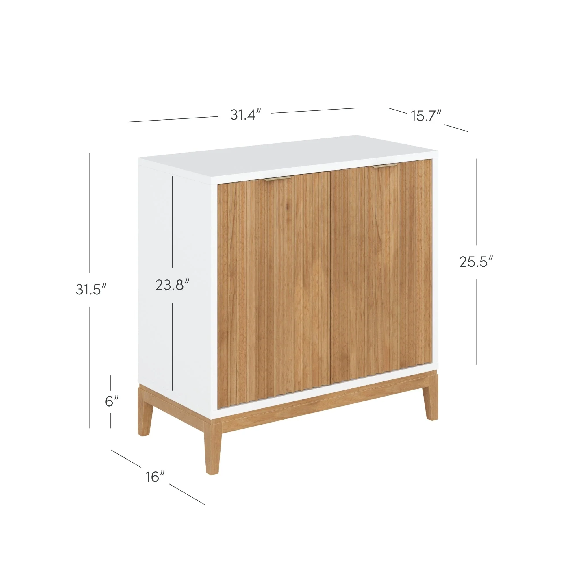 Jasper Modern Sideboard, Kitchen Storage Cabinet with Fluted Doors