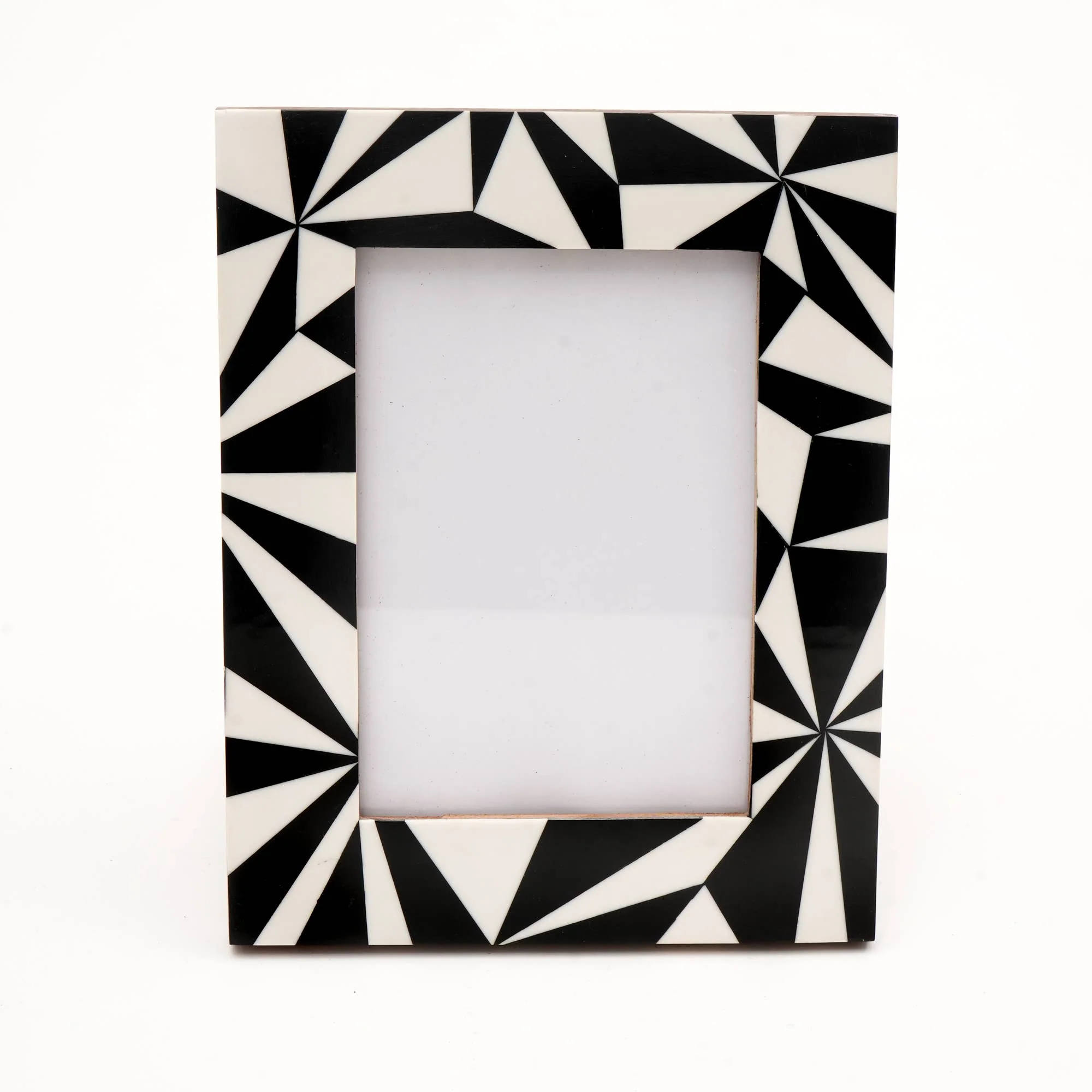 Handcrafted Cosmic Black Resin Photo Frame, 5x7
