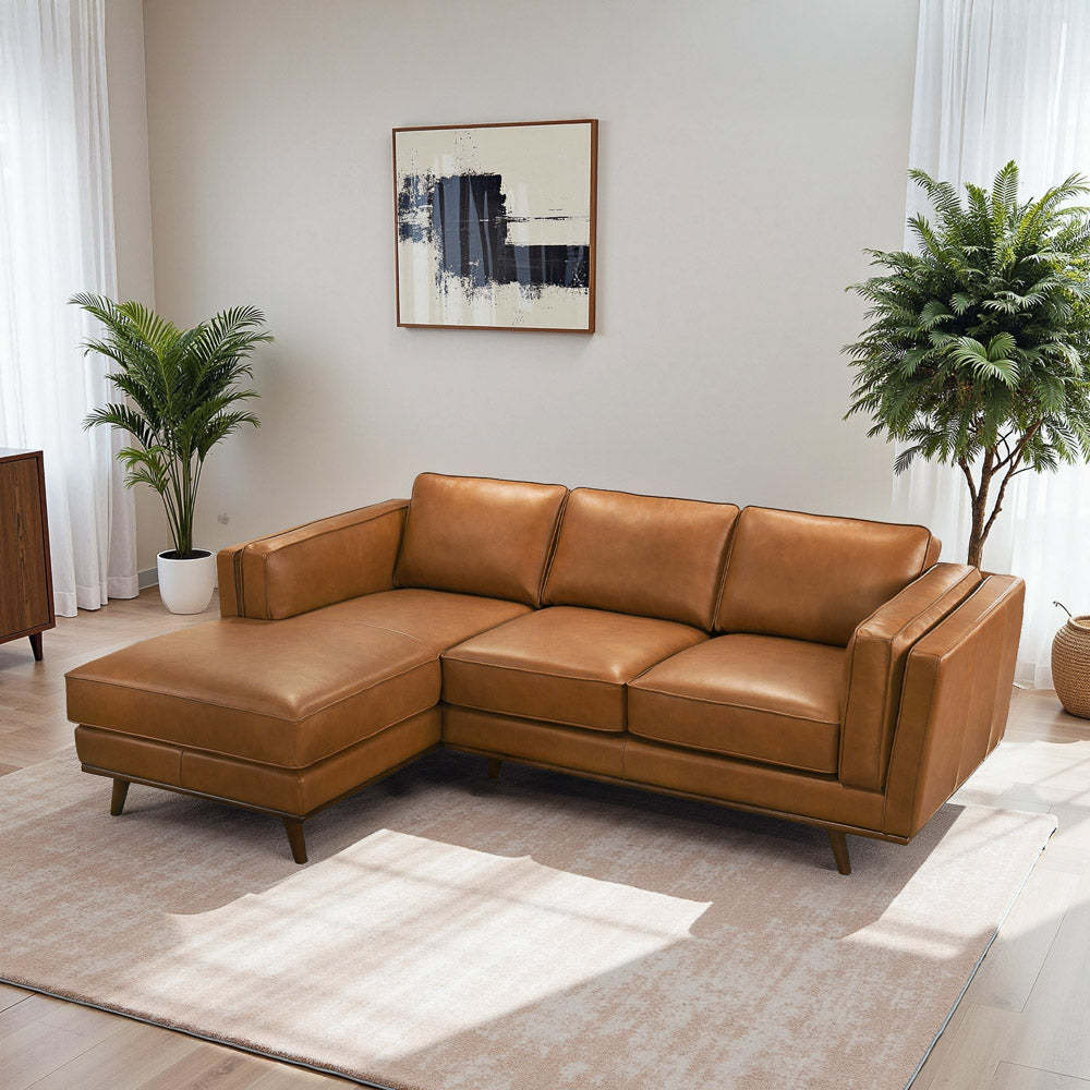 Chase Genuine Leather Sectional Left Facing