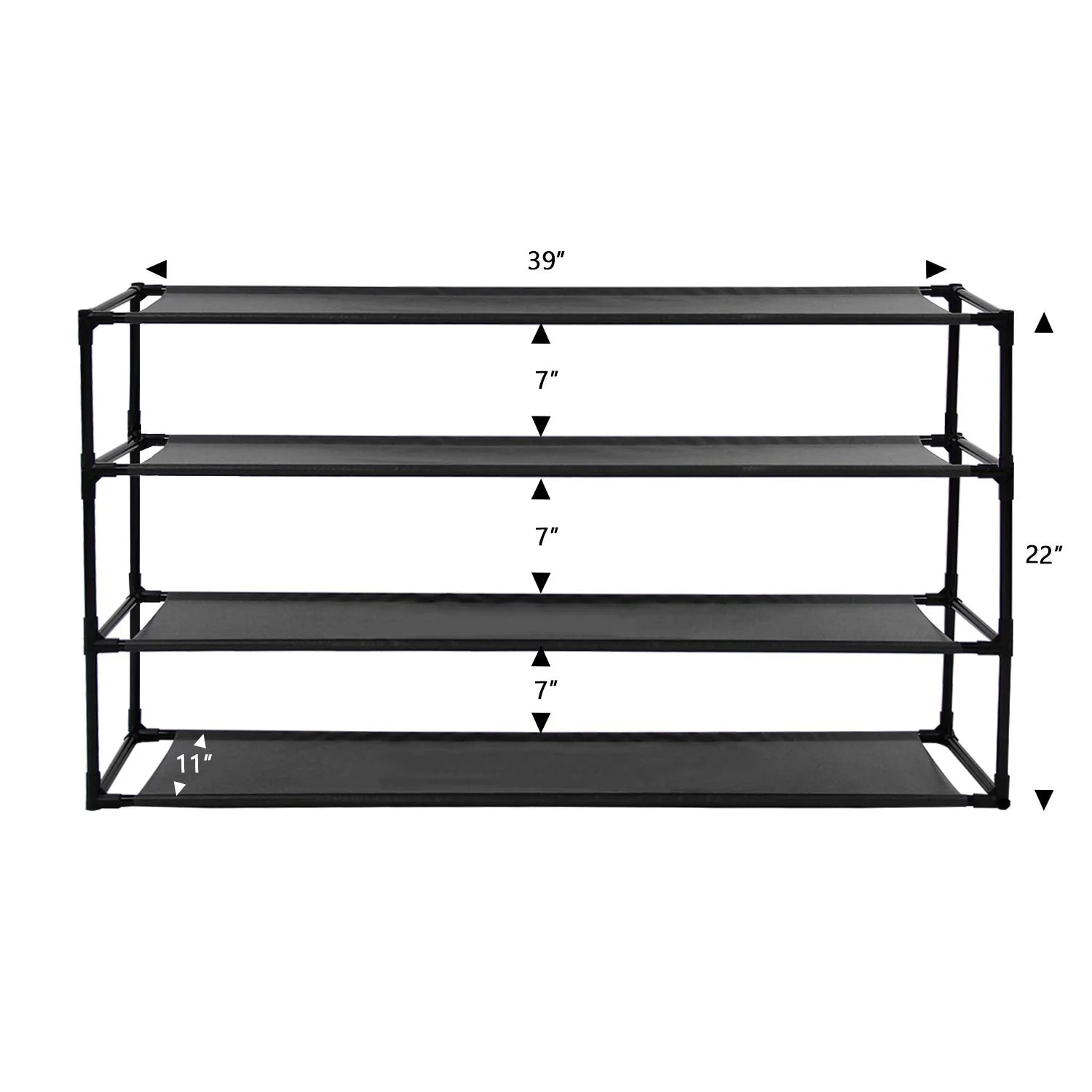 Modern Waterproof Shoe Rack Organizer Tower for Small Spaces Black