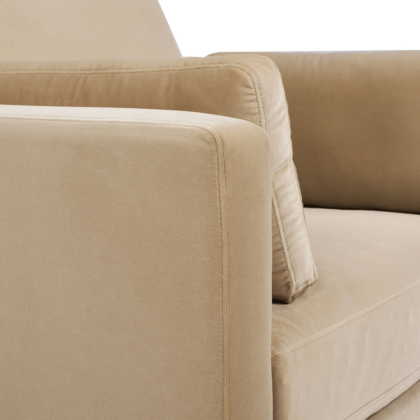 Contour Velvet Upholstered Accent Chair with Removable and Reversible Back