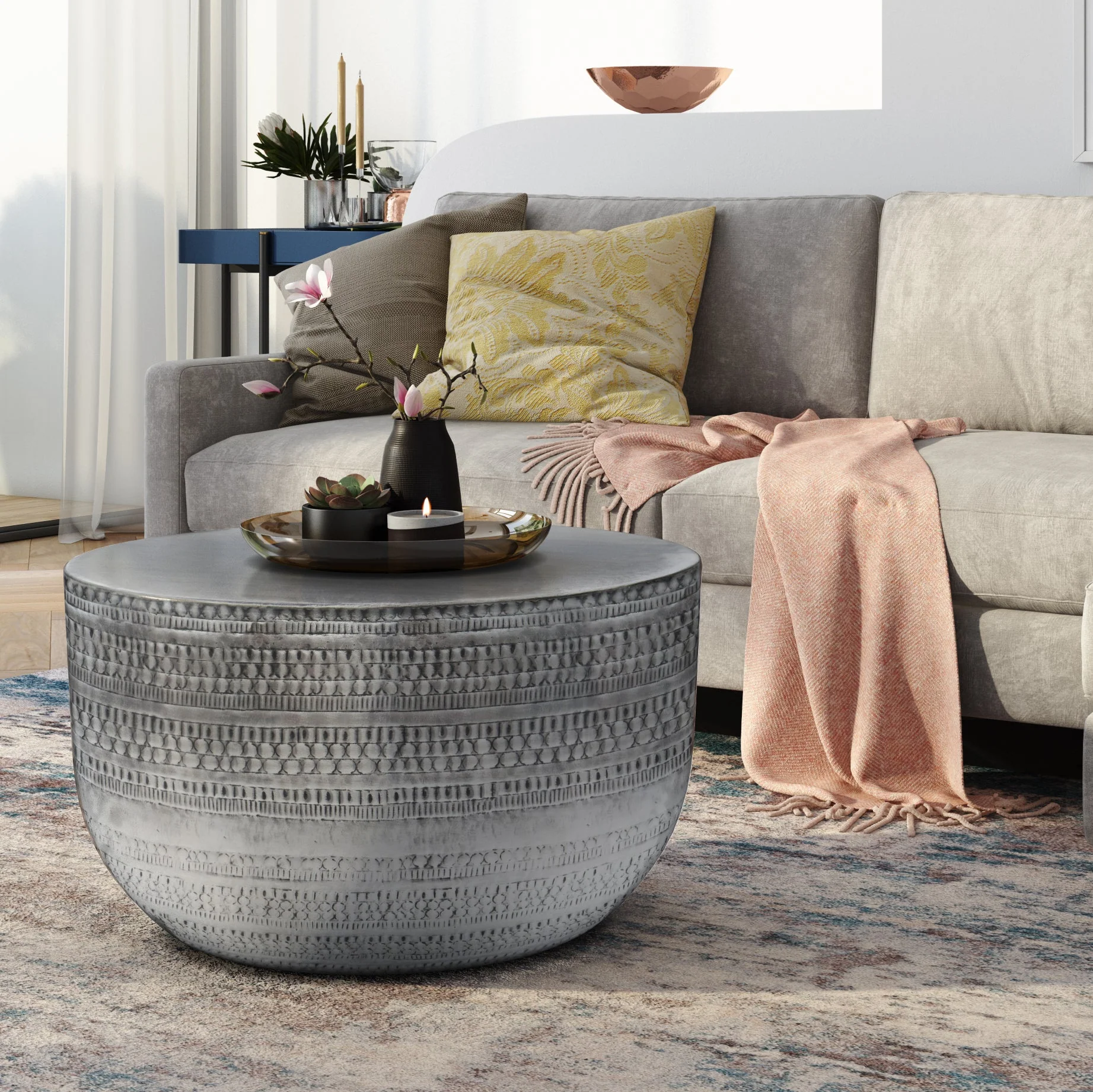 Imagination Large Round-Shaped Metal Coffee Table