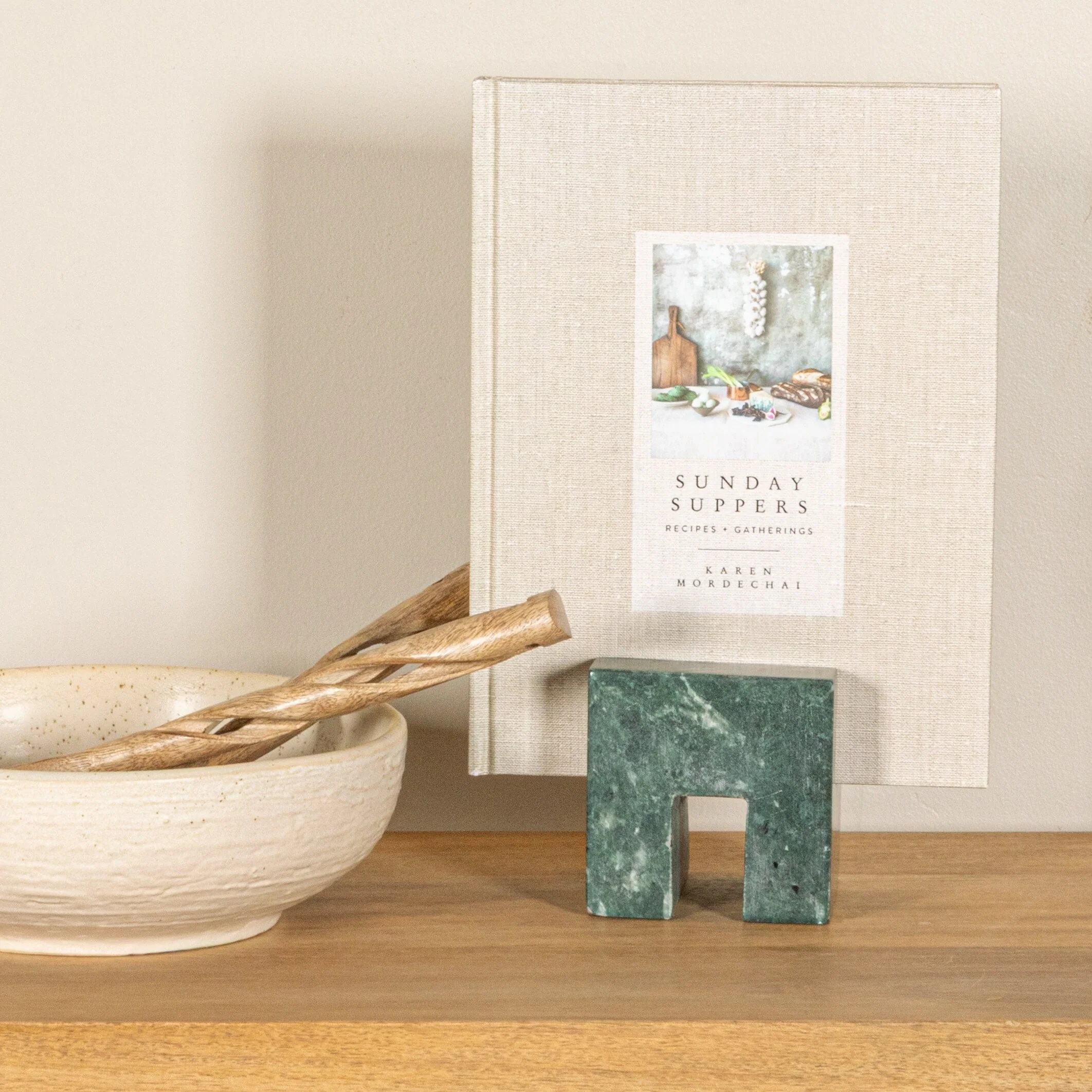 Contemporary Marble Cookbook Stand