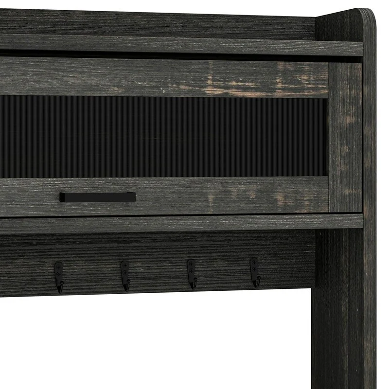 Moasis 5-Tier Bakers Rack with Hooks & LED Lights, Microwave Stand with Power Outlets