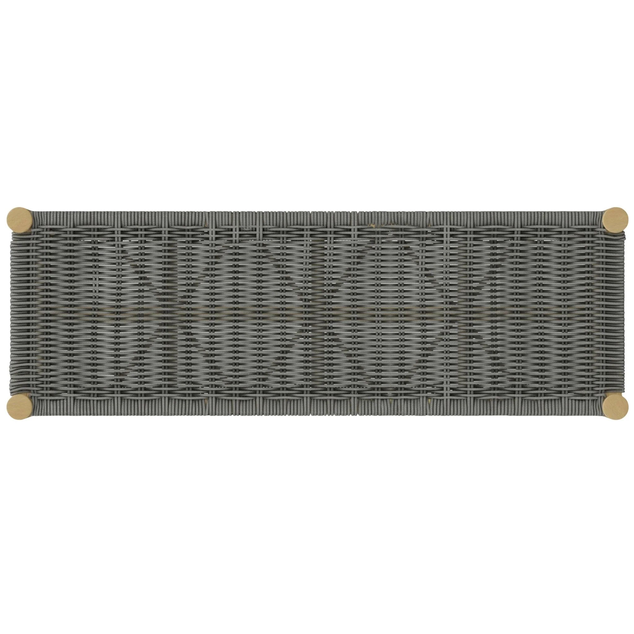 Jamboree Woven Rope Outdoor Bench with Wooden Legs