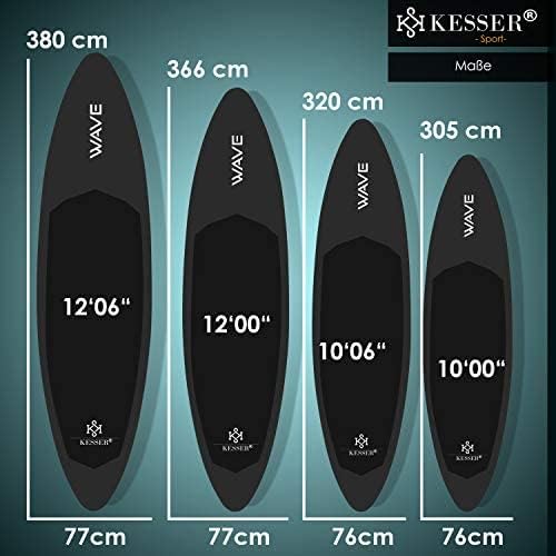 KESSER® Inflatable SUP Board Set, Stand Up Paddle Board, Premium Surfboard, Water Sports, 6 Inch Thick, Complete Accessories, 130 kg