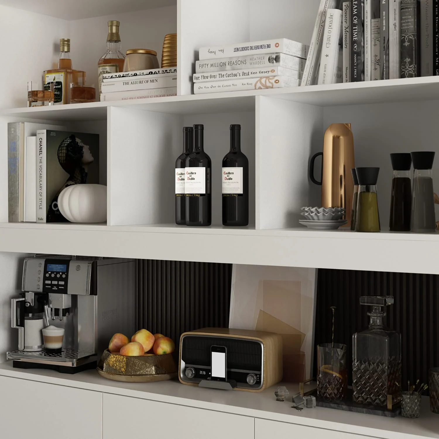 Combined BookShelves Kitchen Cabinet Display Cabinet Pantry Bookcase
