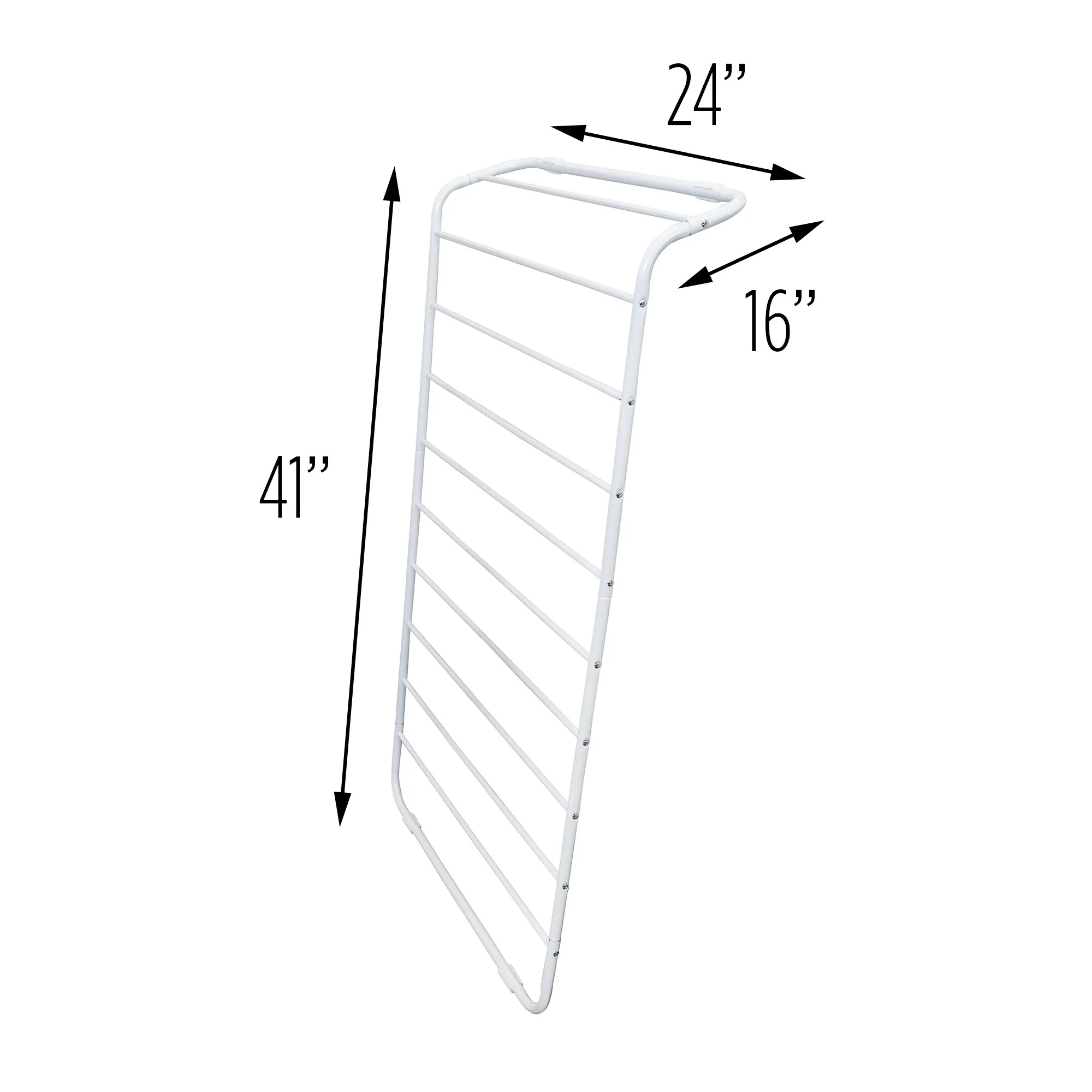 Honey-Can-Do White Steel Leaning Clothes Drying Rack