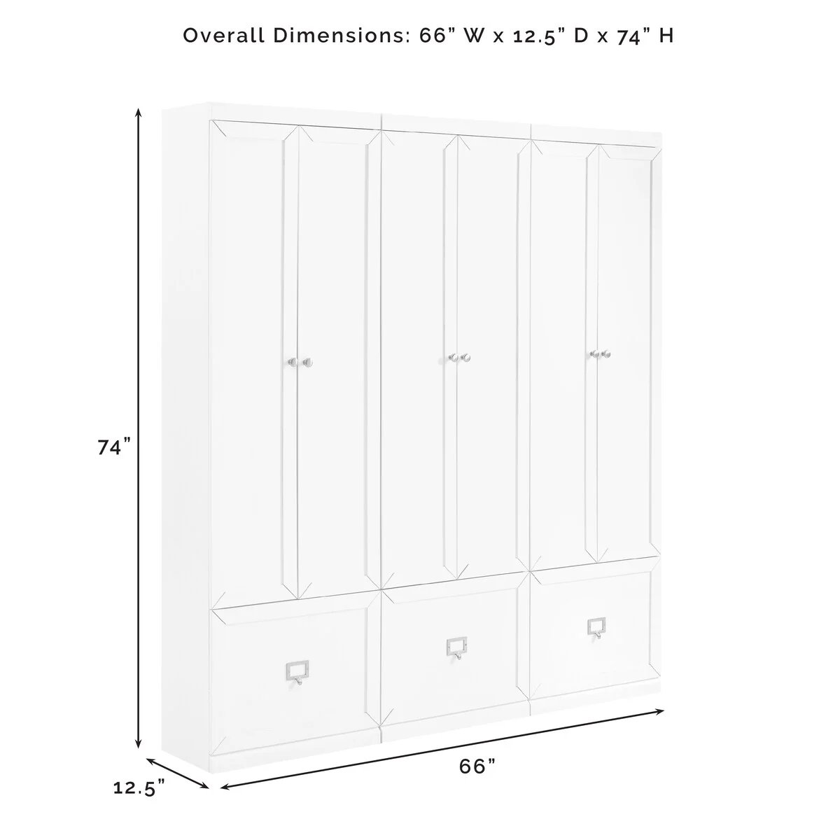 Crosley Harper 3Pc Entryway Set - 12.5