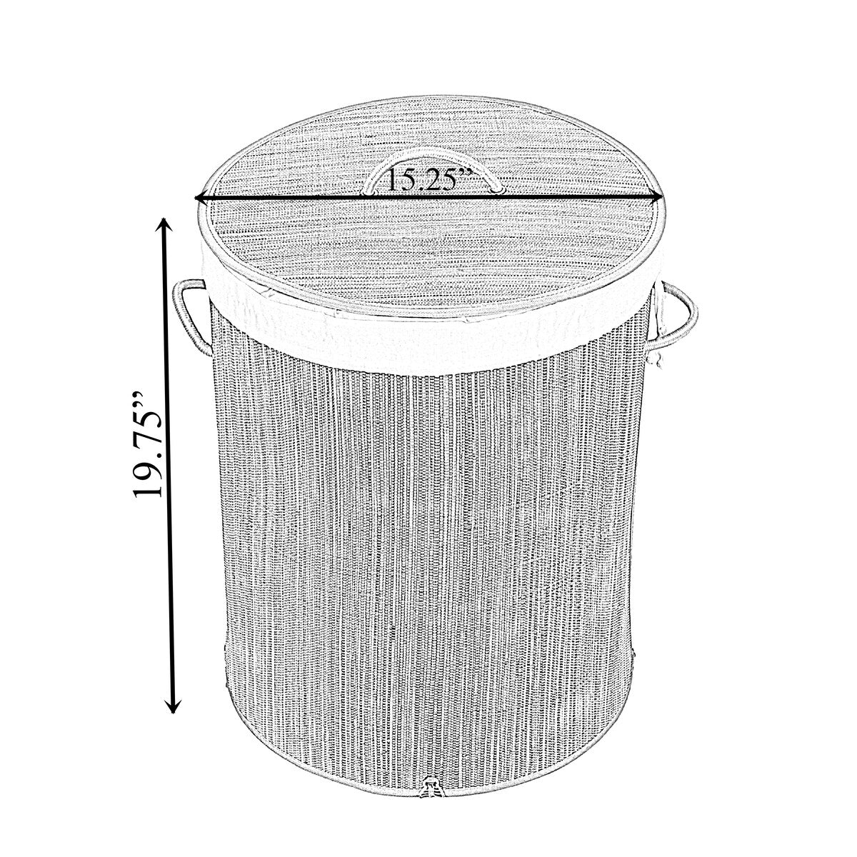 Foldable Laundry Hamper with Lid and Handles for Easy Carrying