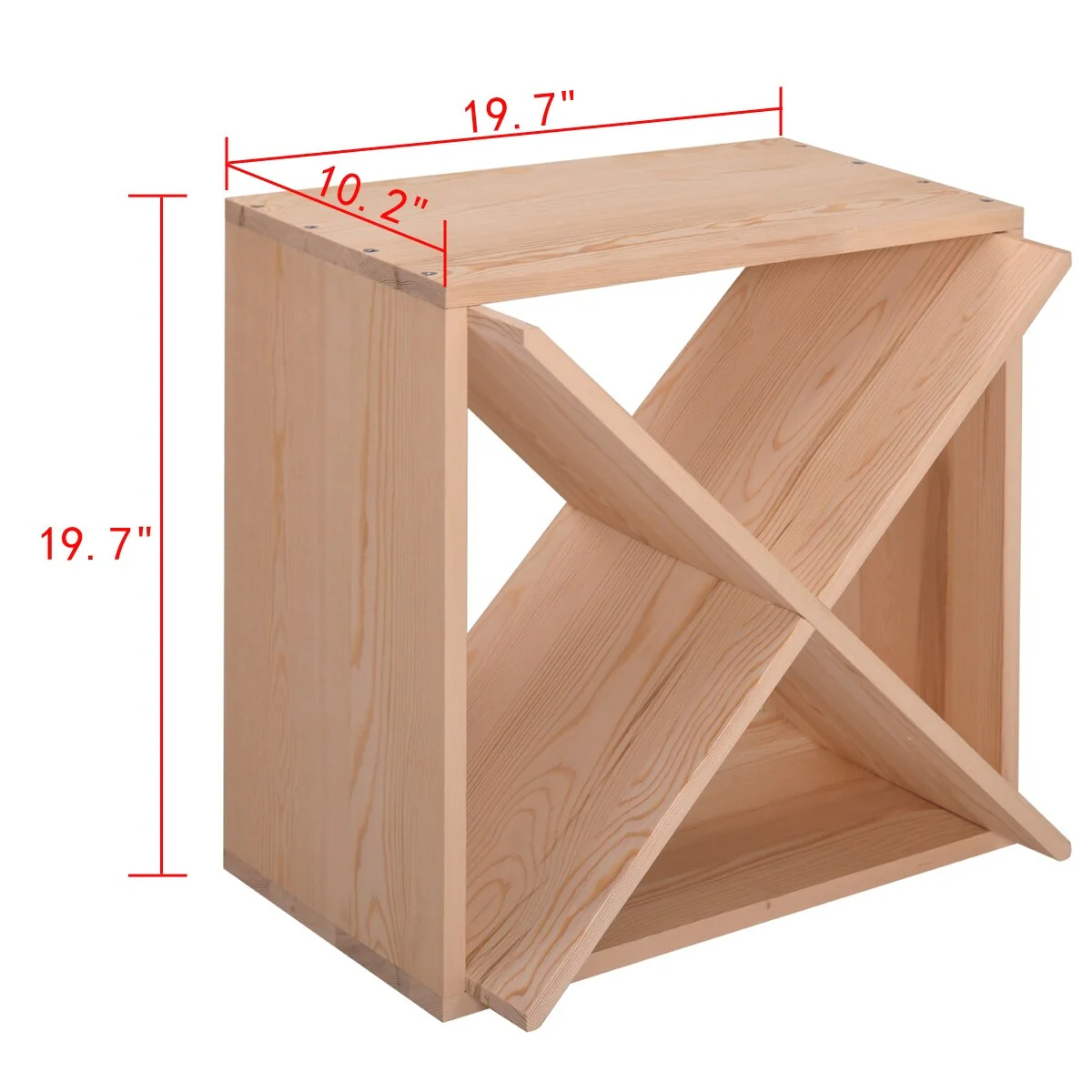 Burlywood 24-Bottle Compact Cellar Cube Wine Rack