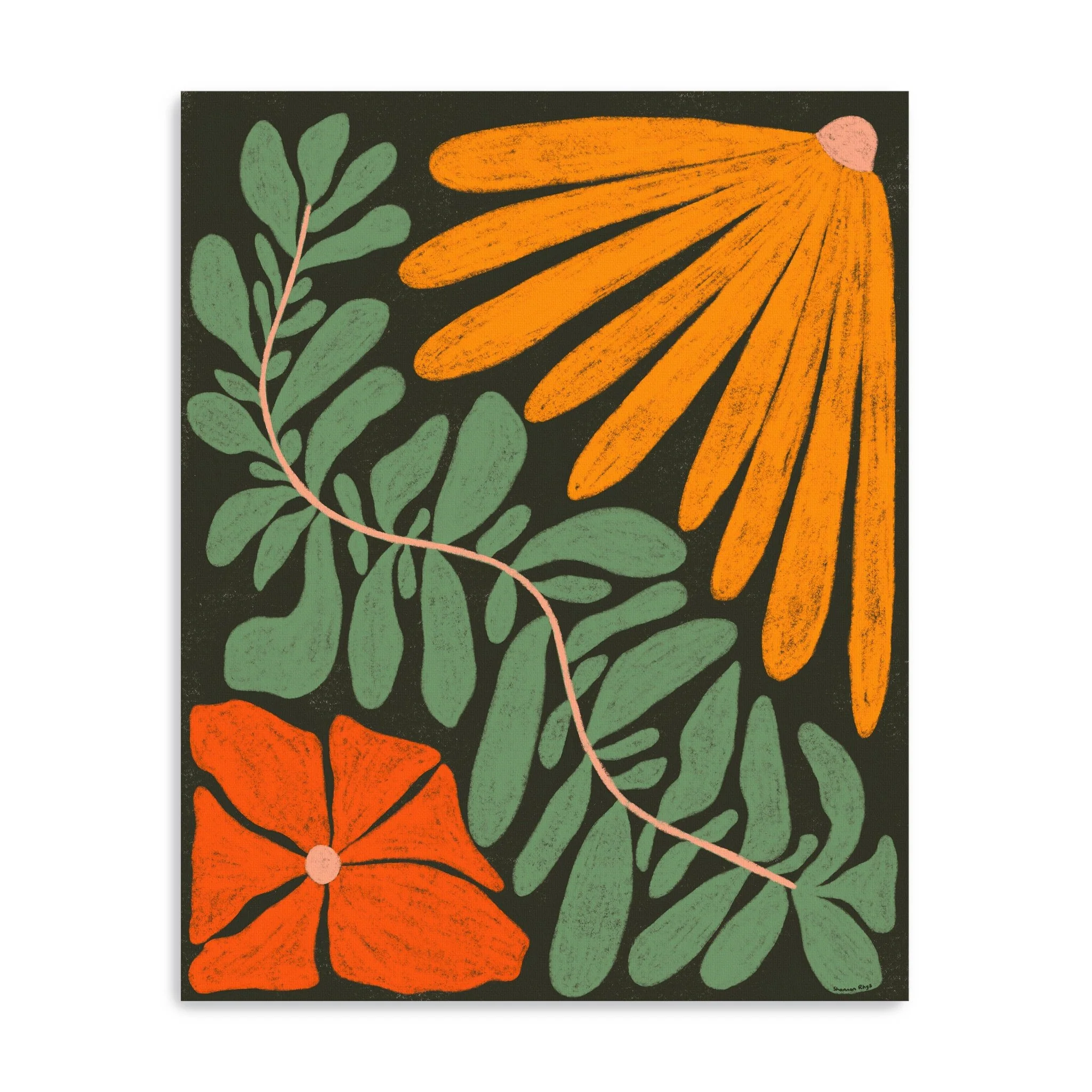 Plant Pattern Canvas Giclee Wall Art