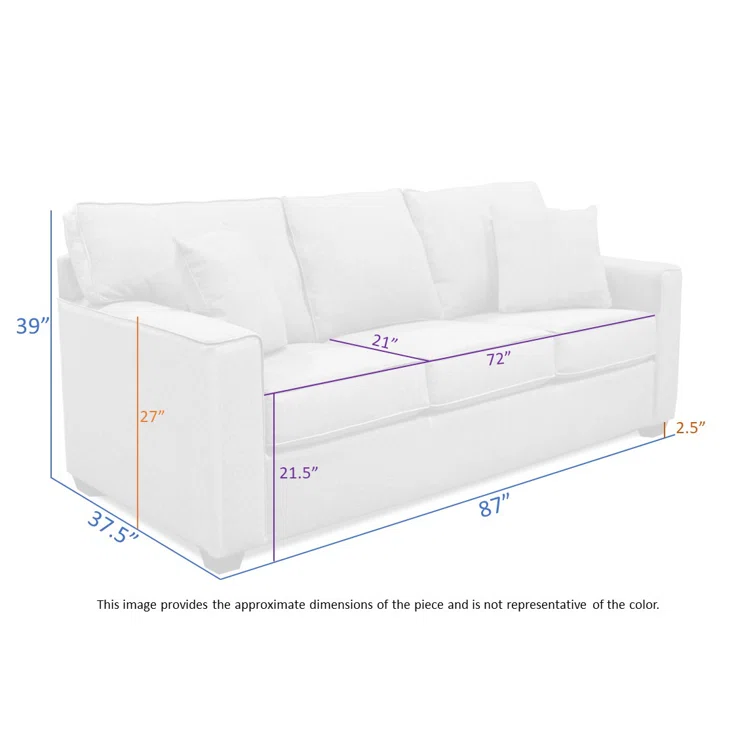 Jan 87'' Upholstered Sofa