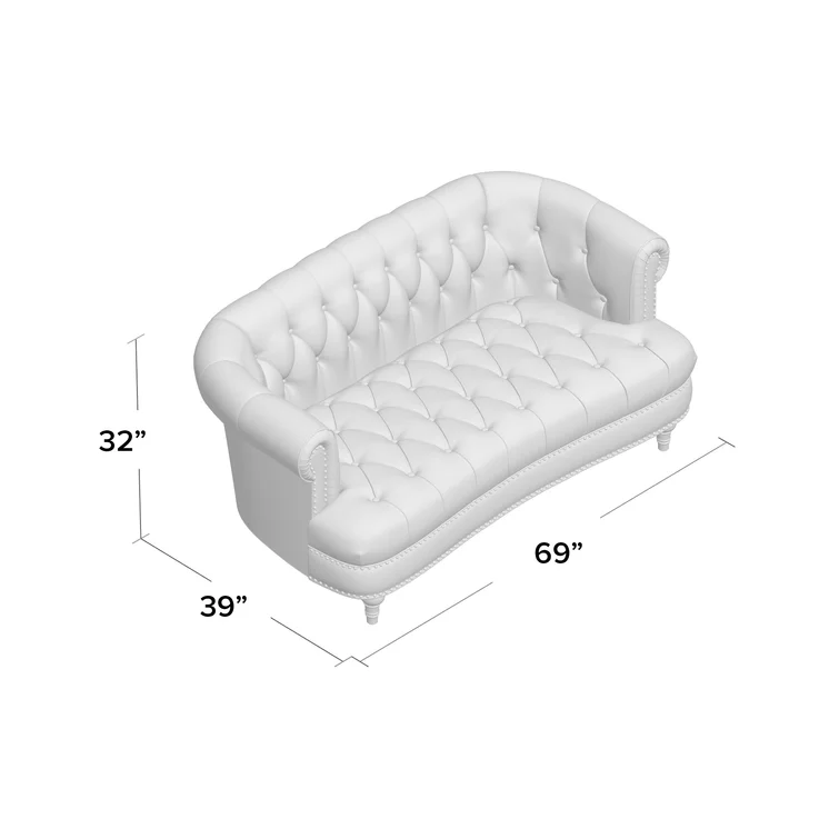 Joannes 68.5'' Velvet Loveseat