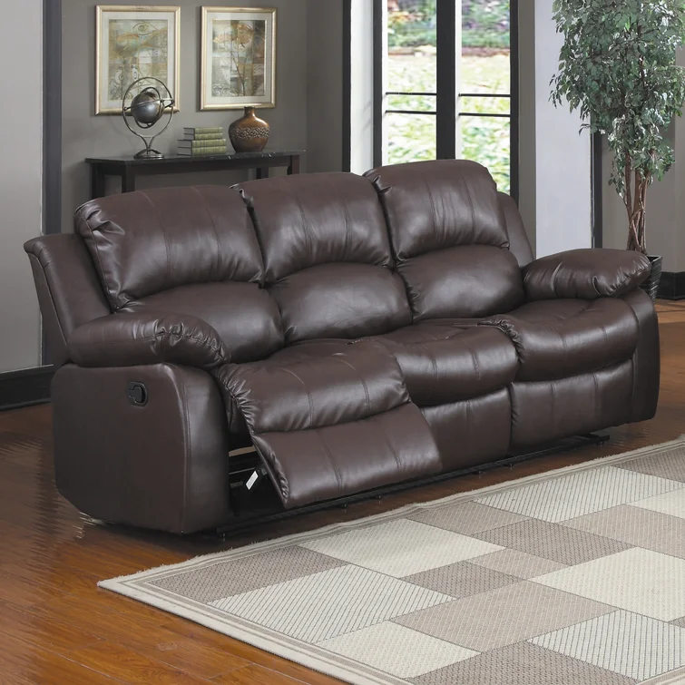 Mccubbin 83'' Faux Leather Reclining Sofa