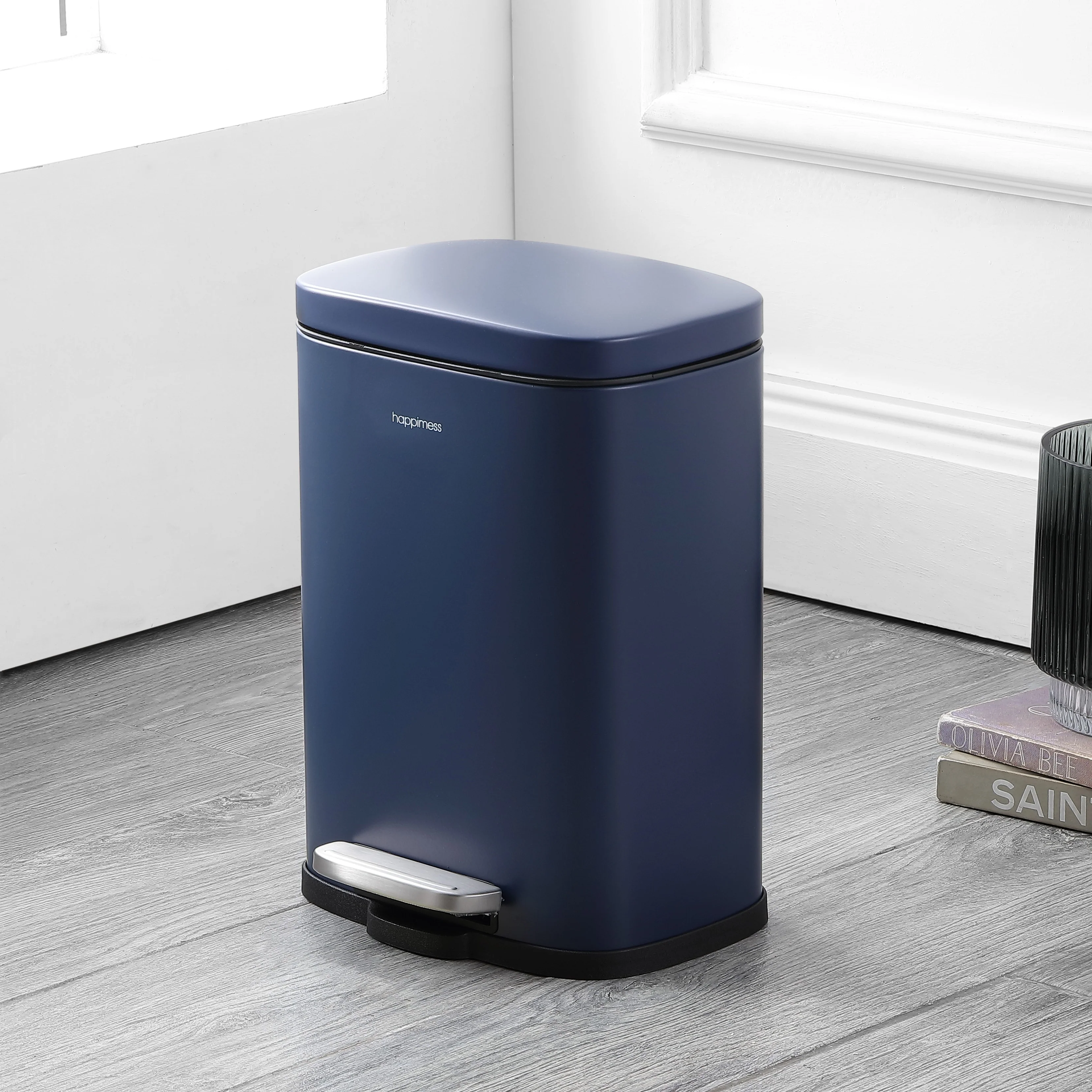 happimess 13-Gallon Trash Can with Soft-Close Lid and FREE Mini Trash Can