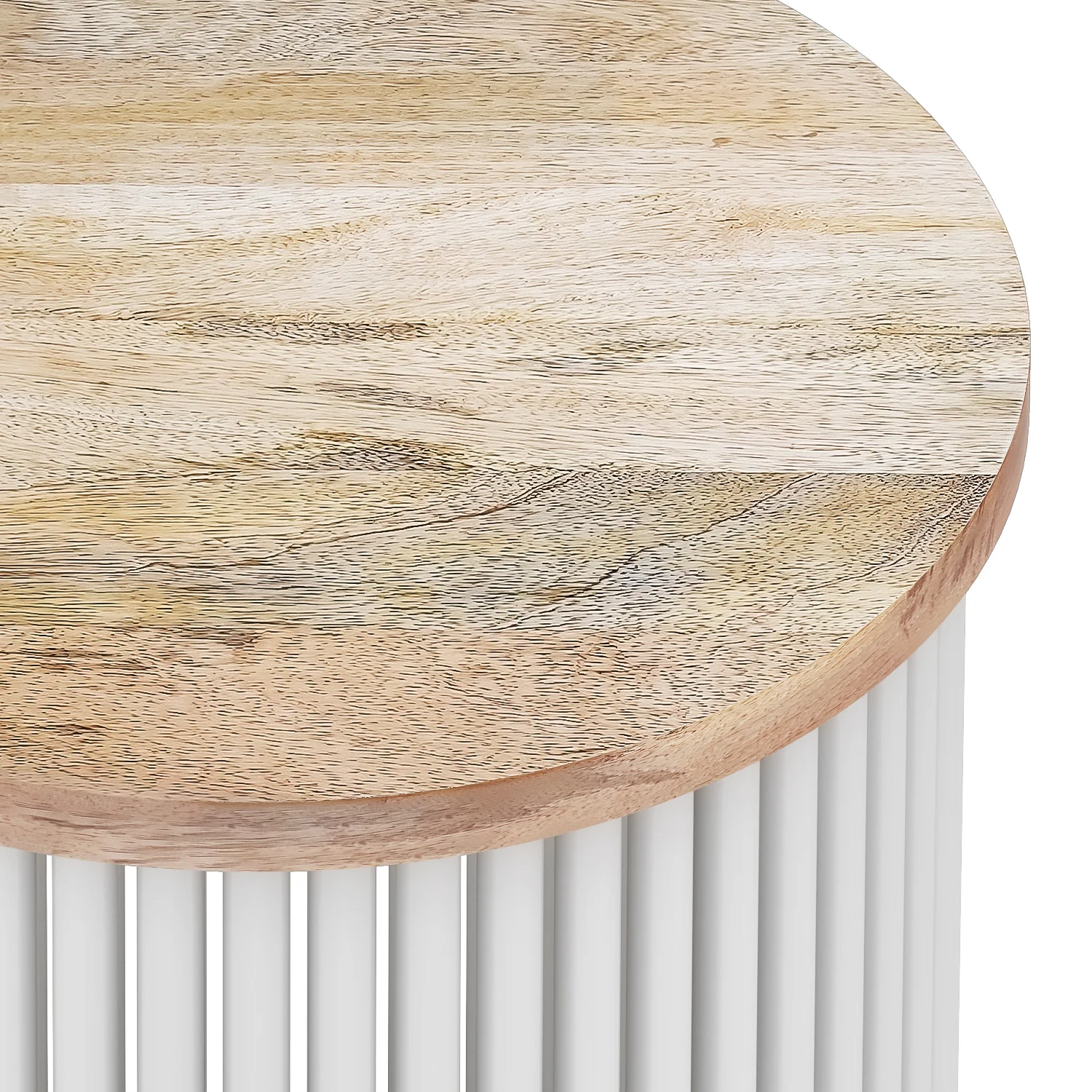 Valiant Cylinder-Shaped Accent Table with Pipe Design Base