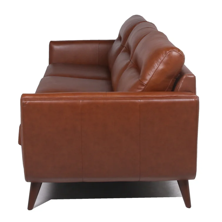Amina 84'' Leather Sofa